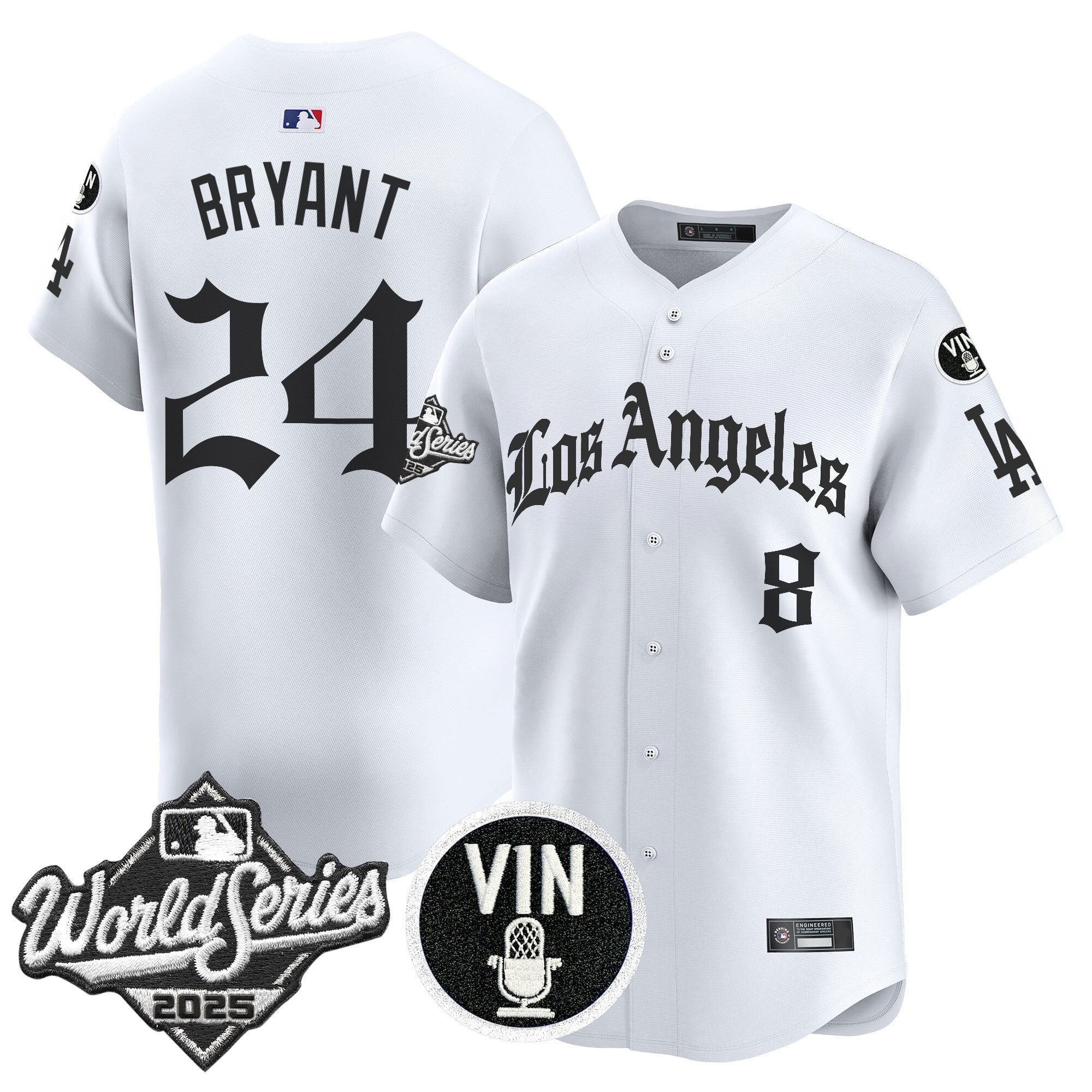 Dodgers 2025 World Series Vapor Premier Limited Jersey - LA Gothic Edition - All Stitched