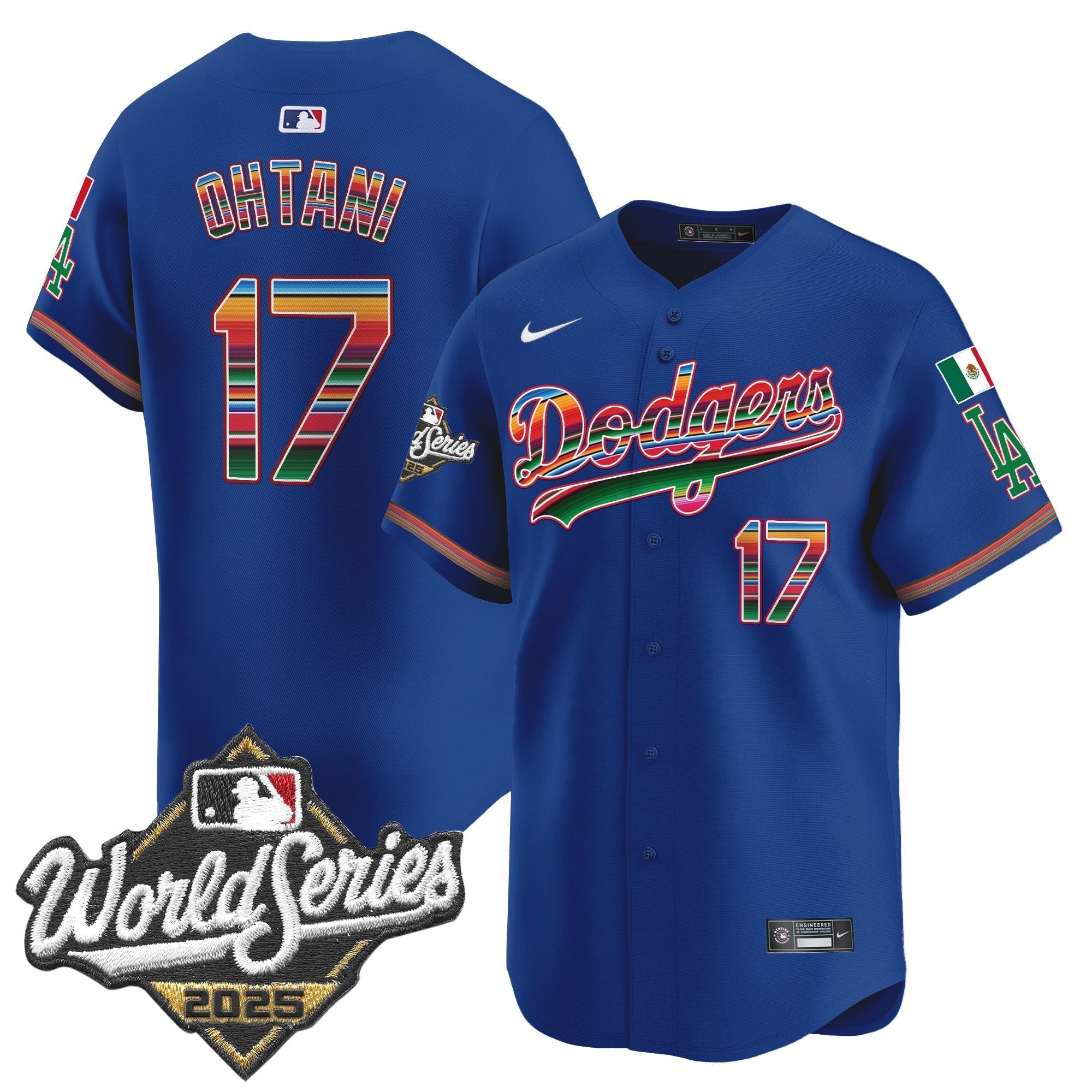 Dodgers Mexico 2025 World Series Vapor Premier Limited Jersey - All Stitched