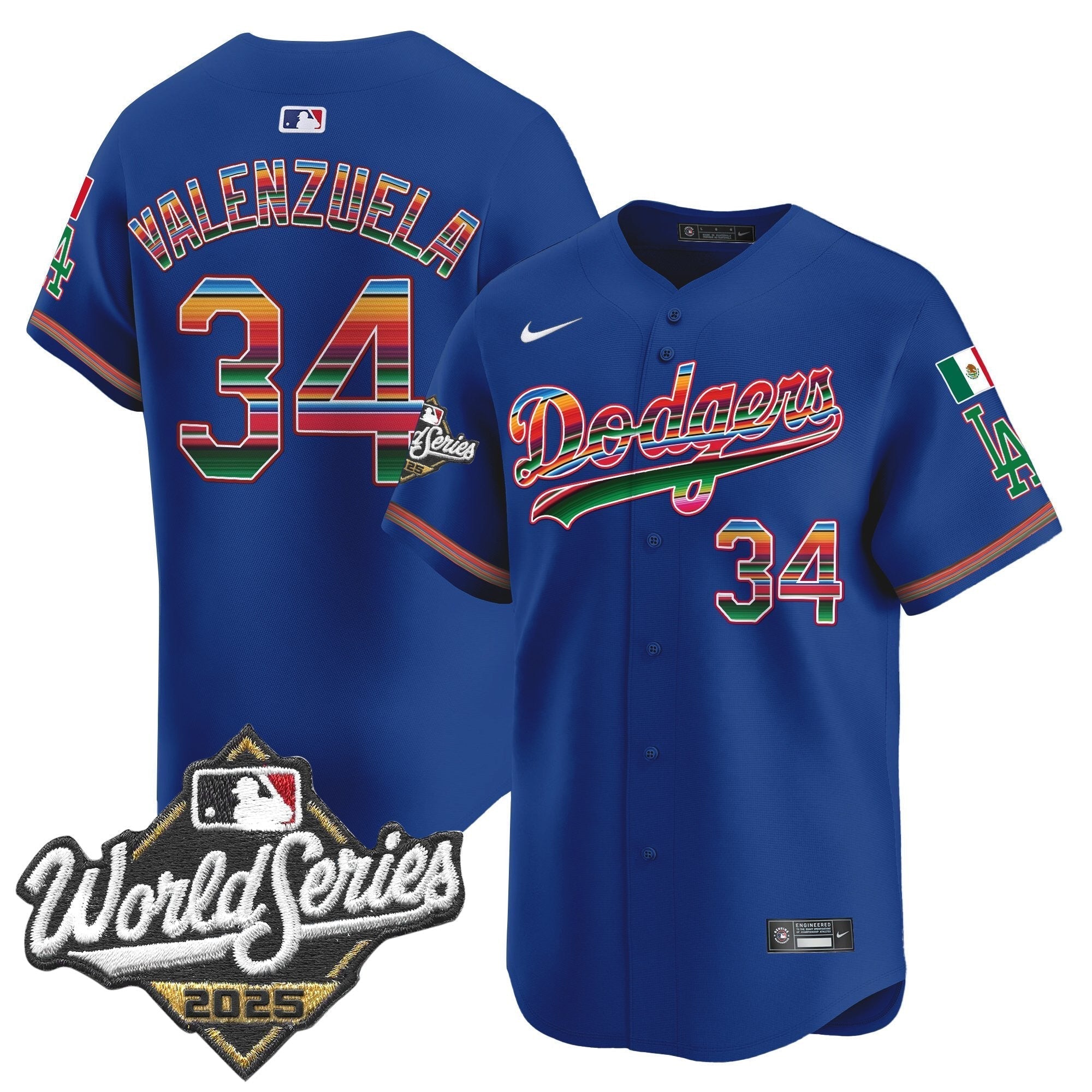 Dodgers Mexico 2025 World Series Vapor Premier Limited Jersey - All Stitched