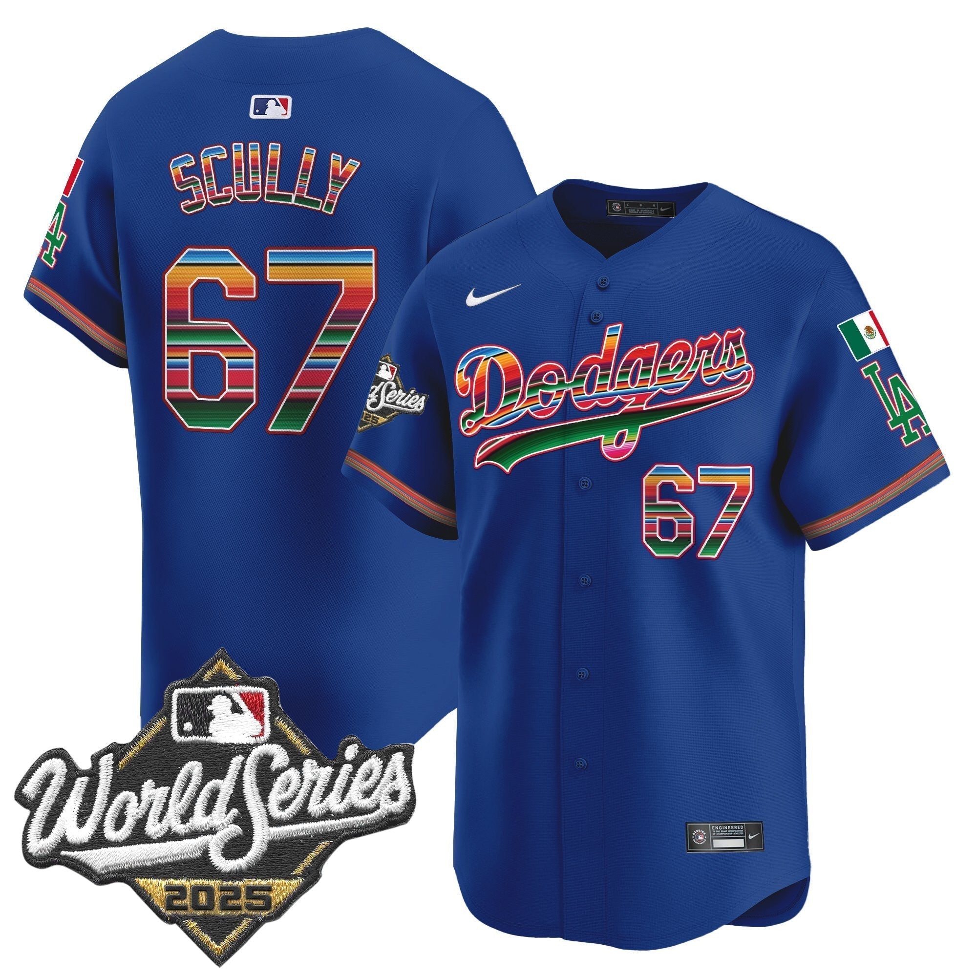 Dodgers Mexico 2025 World Series Vapor Premier Limited Jersey - All Stitched