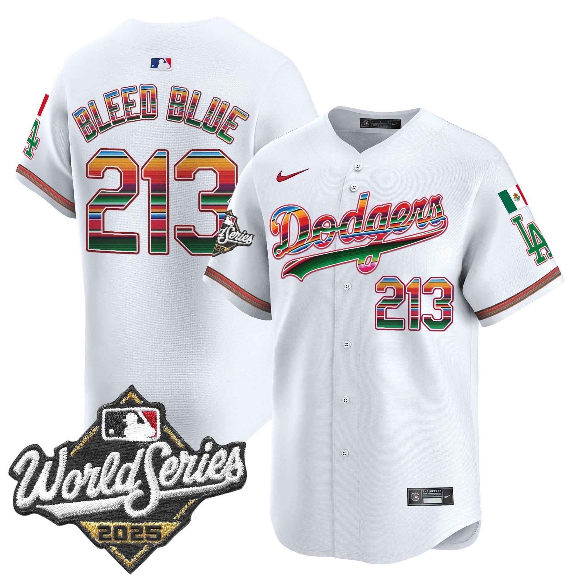 Dodgers Mexico 2025 World Series Vapor Premier Limited Jersey - All Stitched