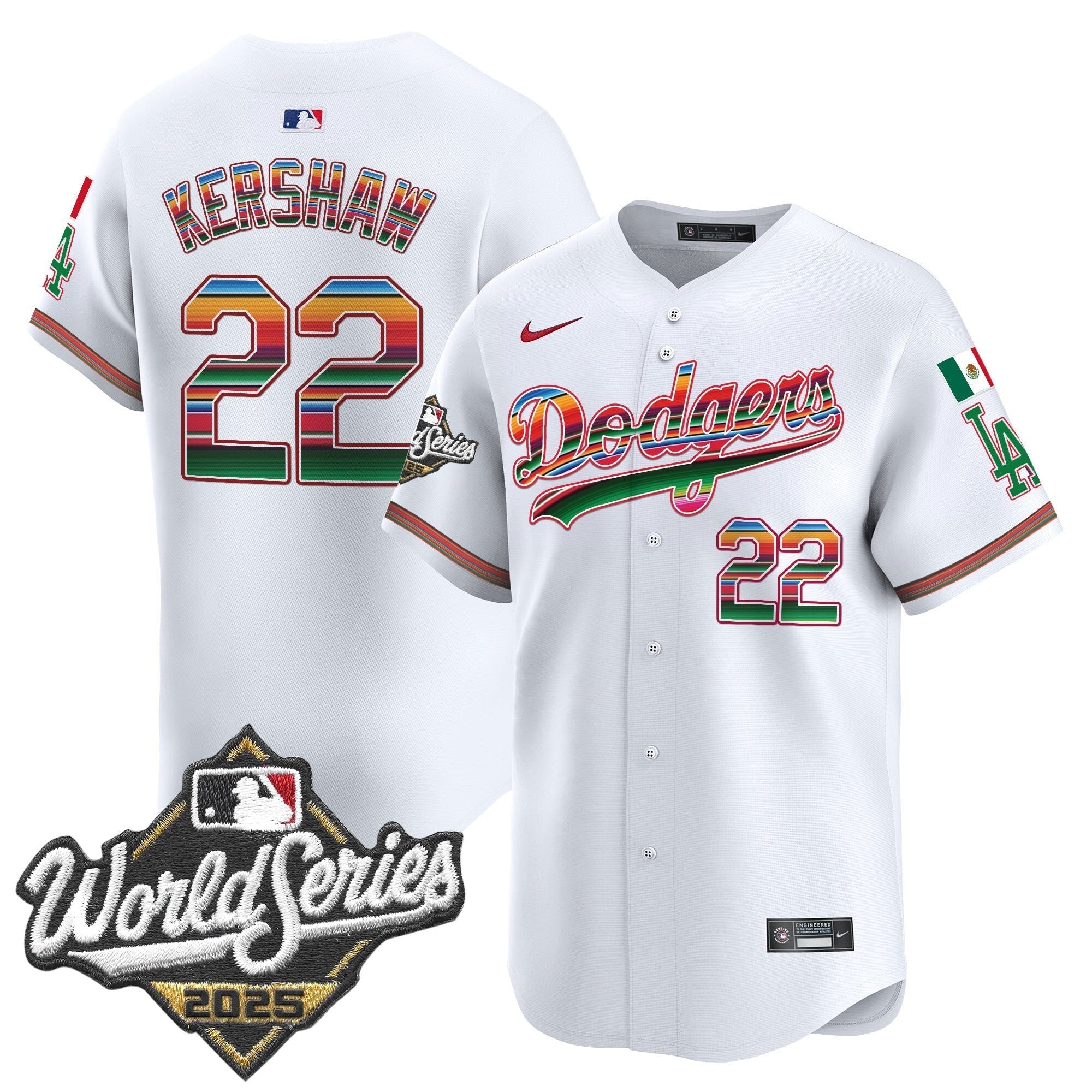 Dodgers Mexico 2025 World Series Vapor Premier Limited Jersey - All Stitched