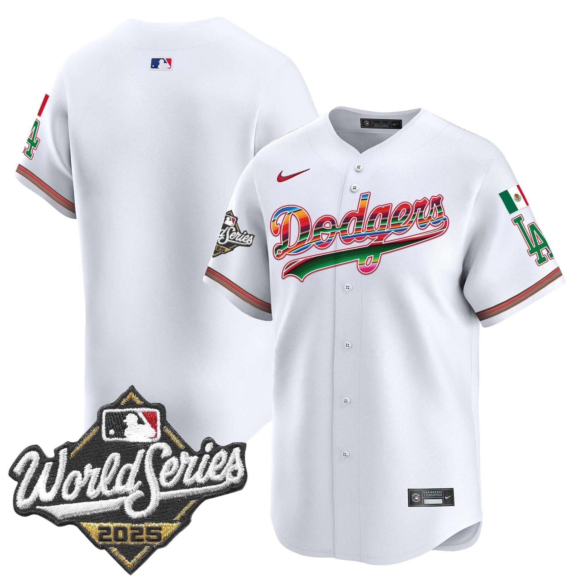 Dodgers Mexico 2025 World Series Vapor Premier Limited Jersey - All Stitched