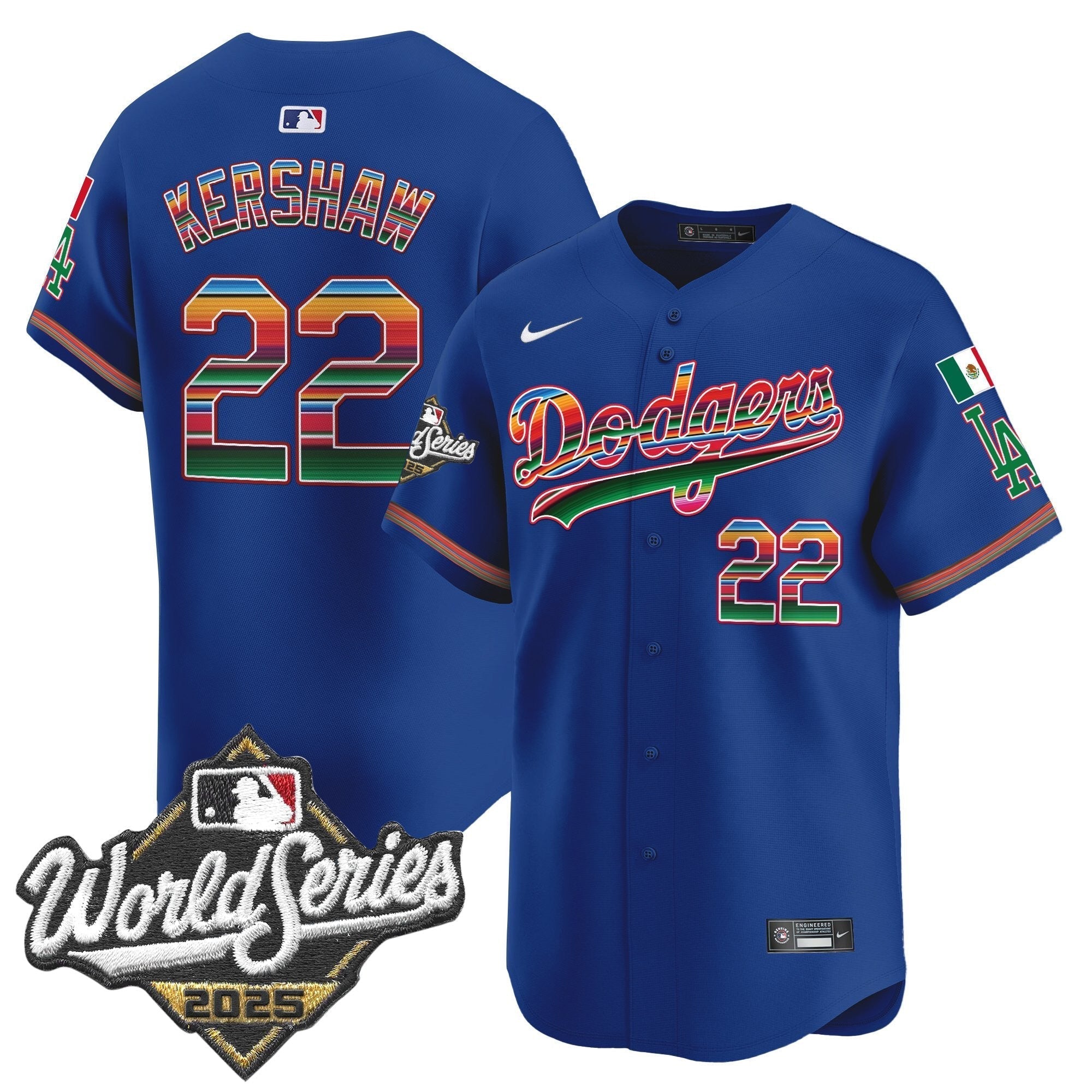 Dodgers Mexico 2025 World Series Vapor Premier Limited Jersey - All Stitched