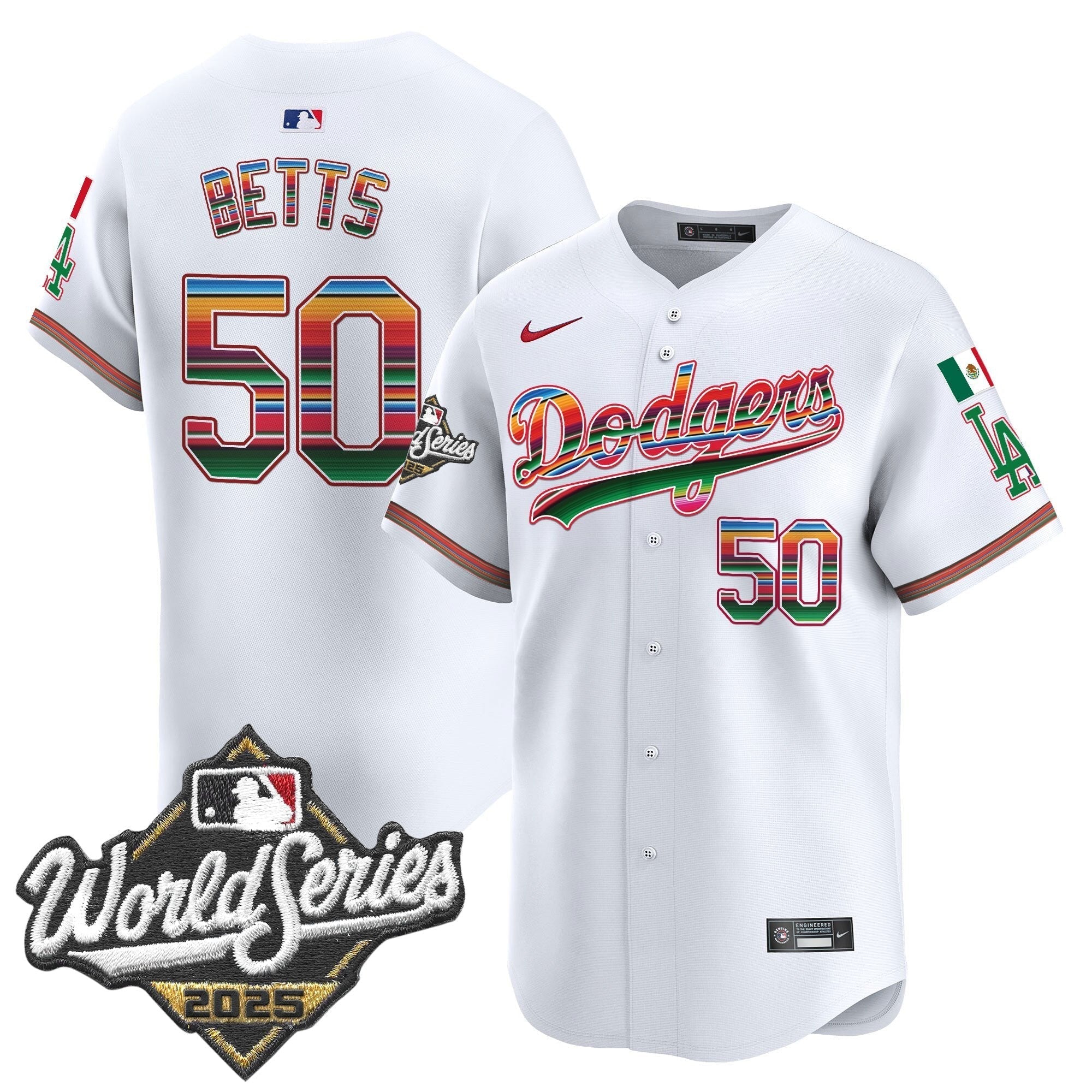 Dodgers Mexico 2025 World Series Vapor Premier Limited Jersey - All Stitched