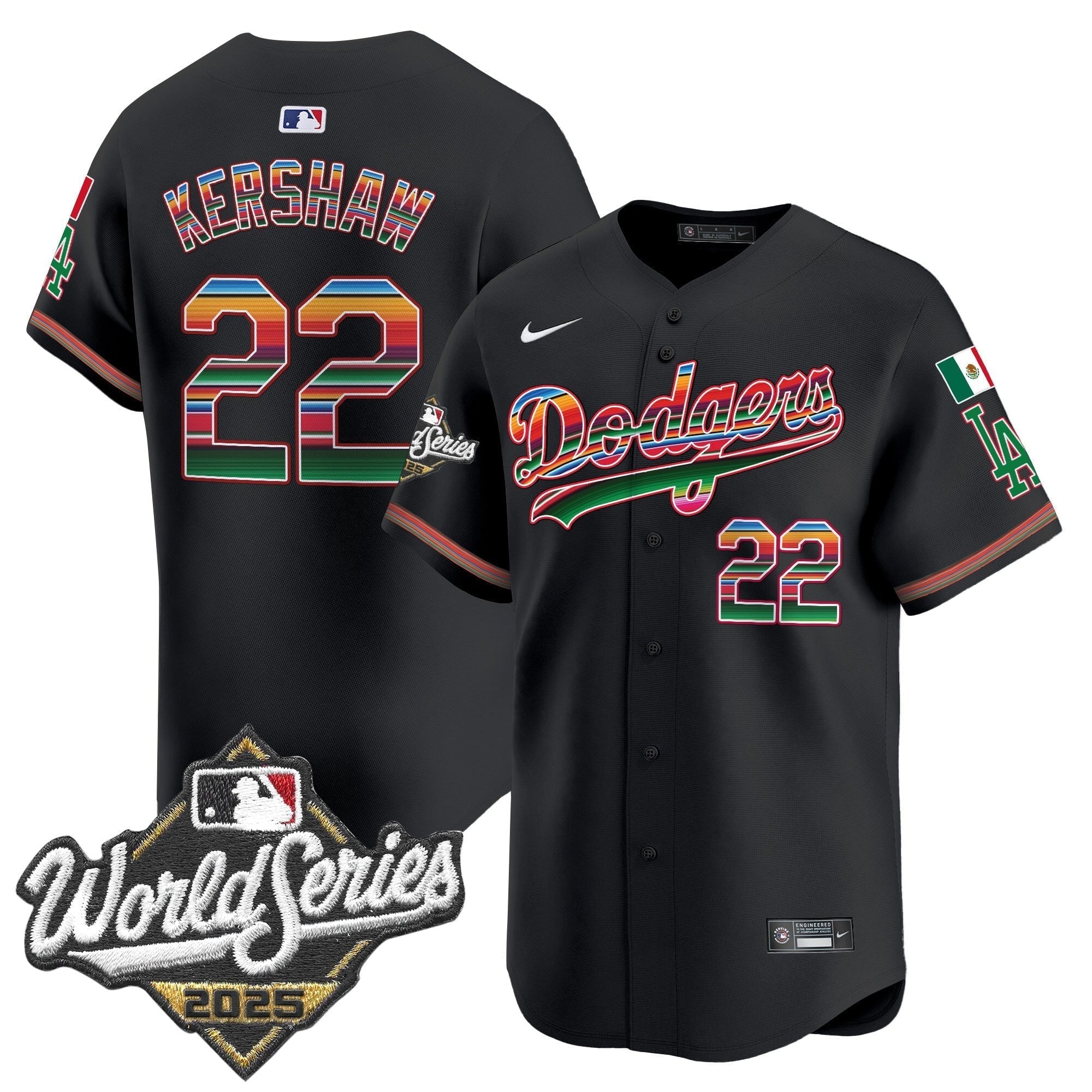 Dodgers Mexico 2025 World Series Vapor Premier Limited Jersey - All Stitched