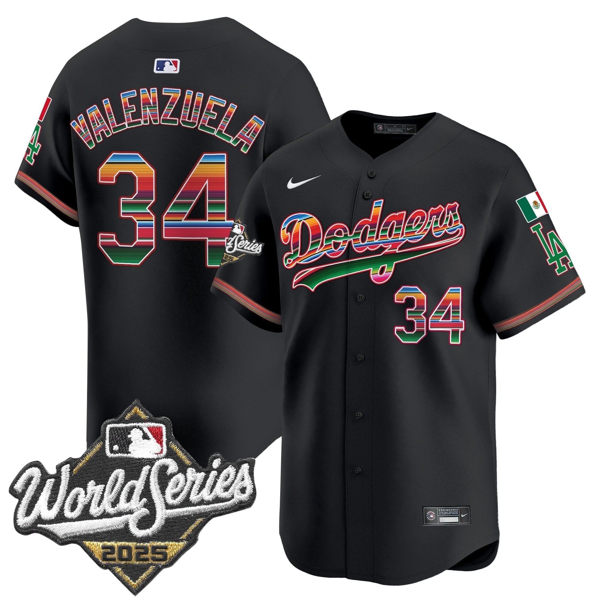 Dodgers Mexico 2025 World Series Vapor Premier Limited Jersey - All Stitched