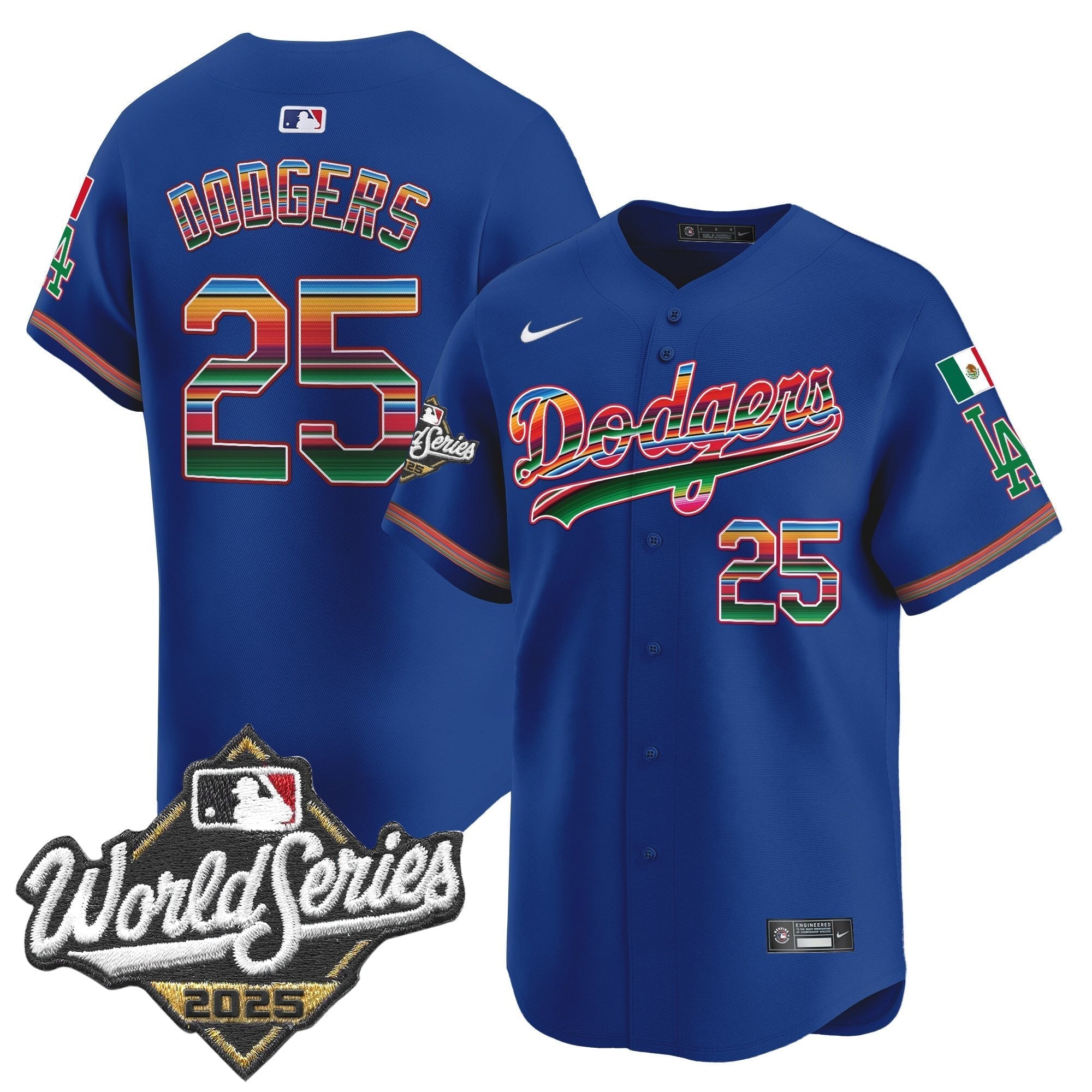 Dodgers Mexico 2025 World Series Vapor Premier Limited Jersey - All Stitched