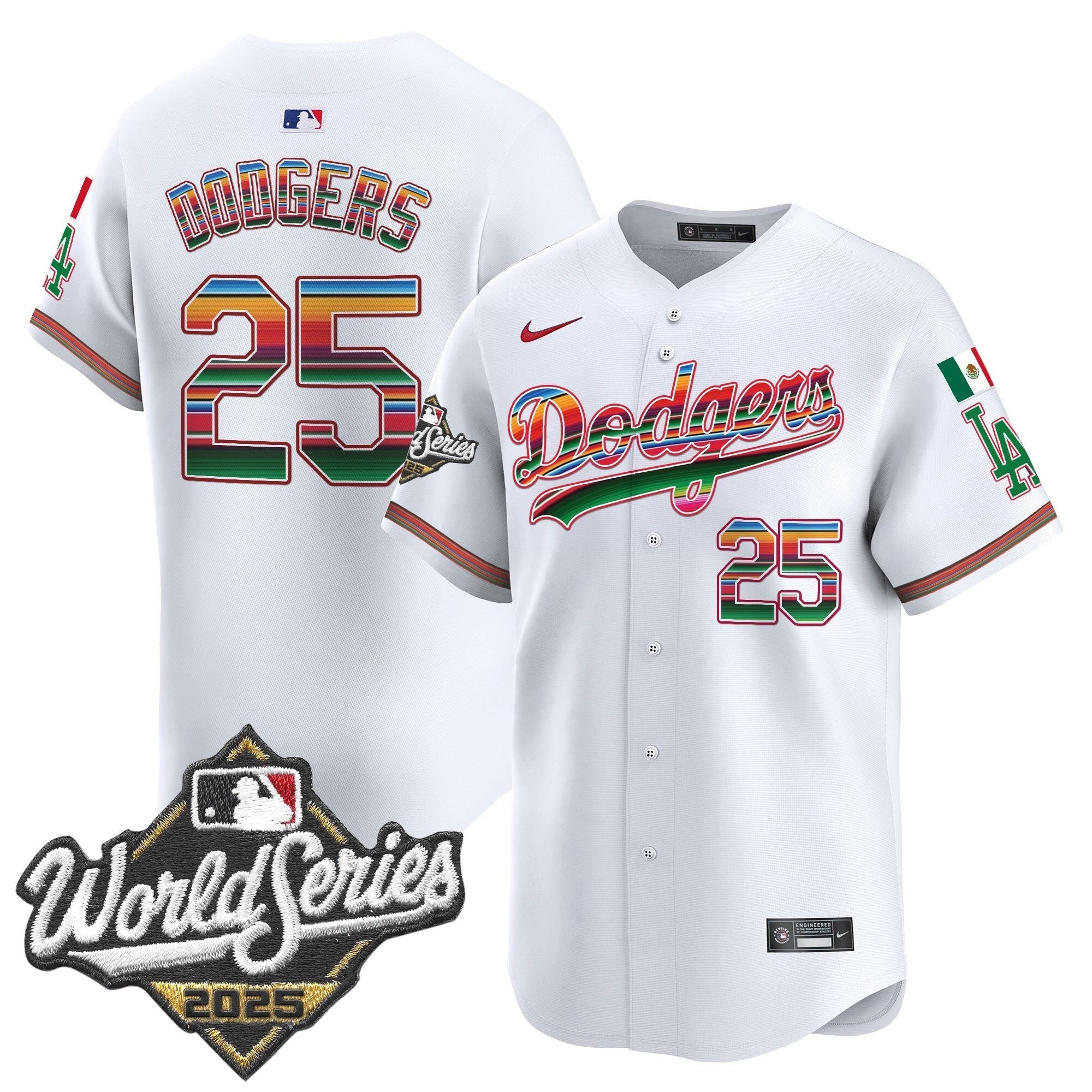 Dodgers Mexico 2025 World Series Vapor Premier Limited Jersey - All Stitched