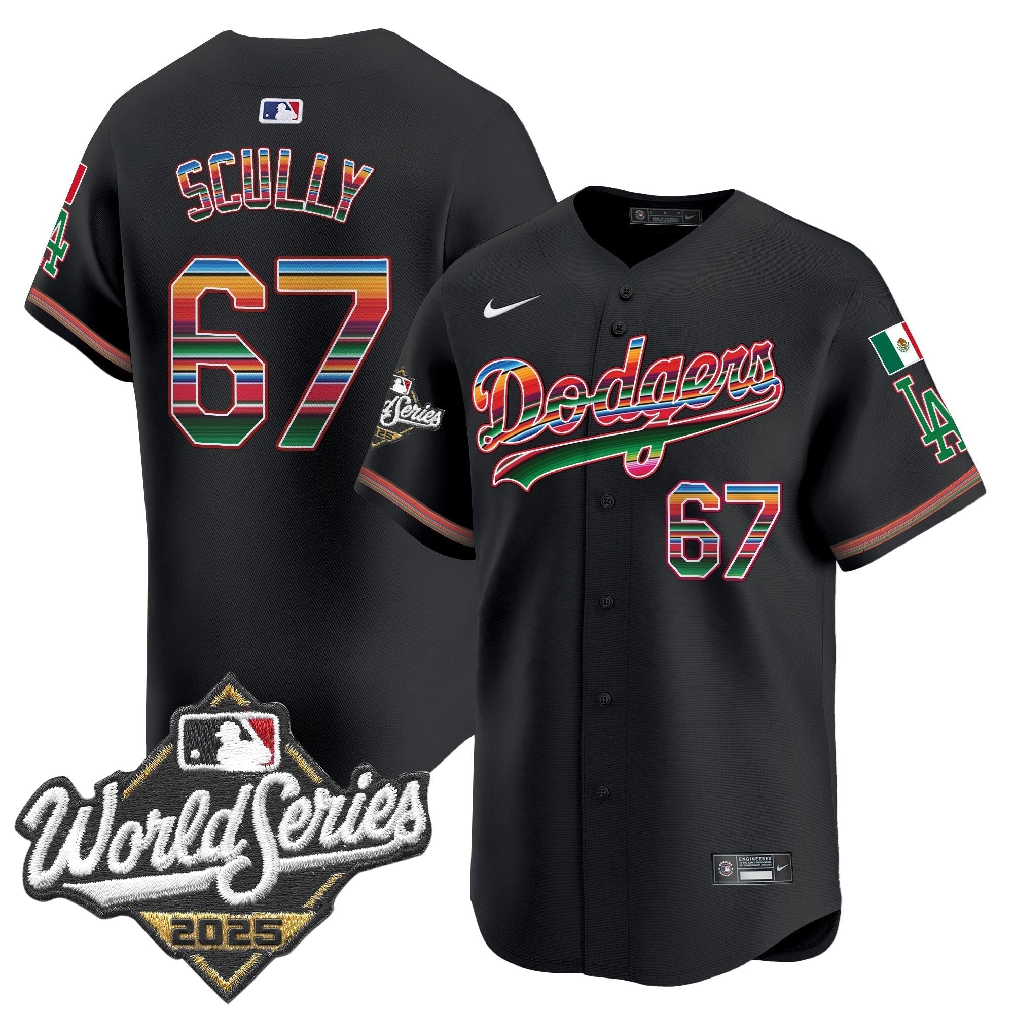 Dodgers Mexico 2025 World Series Vapor Premier Limited Jersey - All Stitched