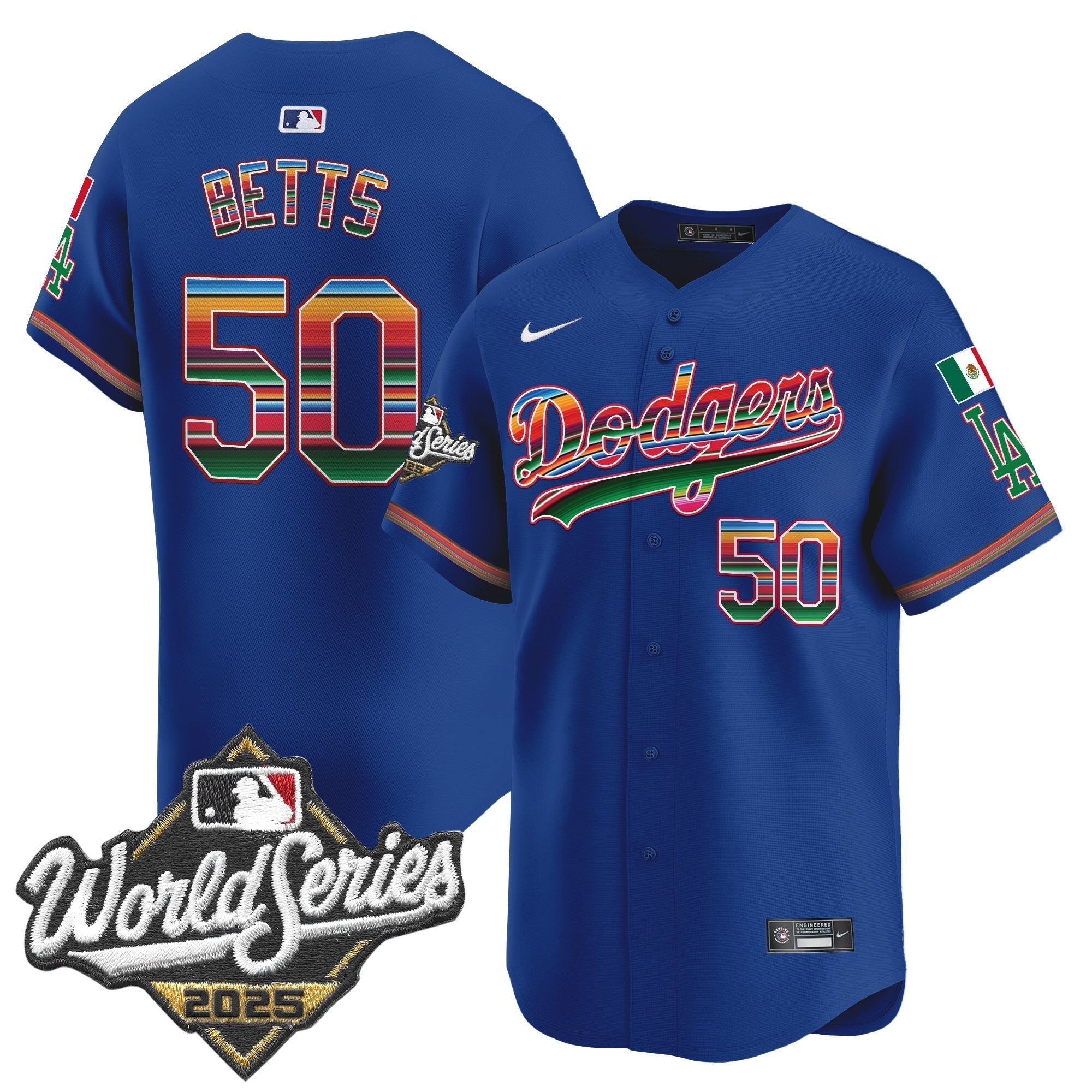Dodgers Mexico 2025 World Series Vapor Premier Limited Jersey - All Stitched