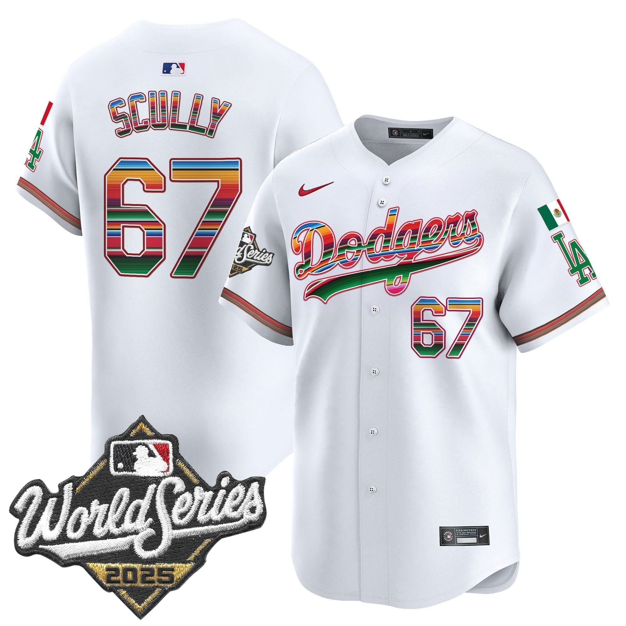 Dodgers Mexico 2025 World Series Vapor Premier Limited Jersey - All Stitched