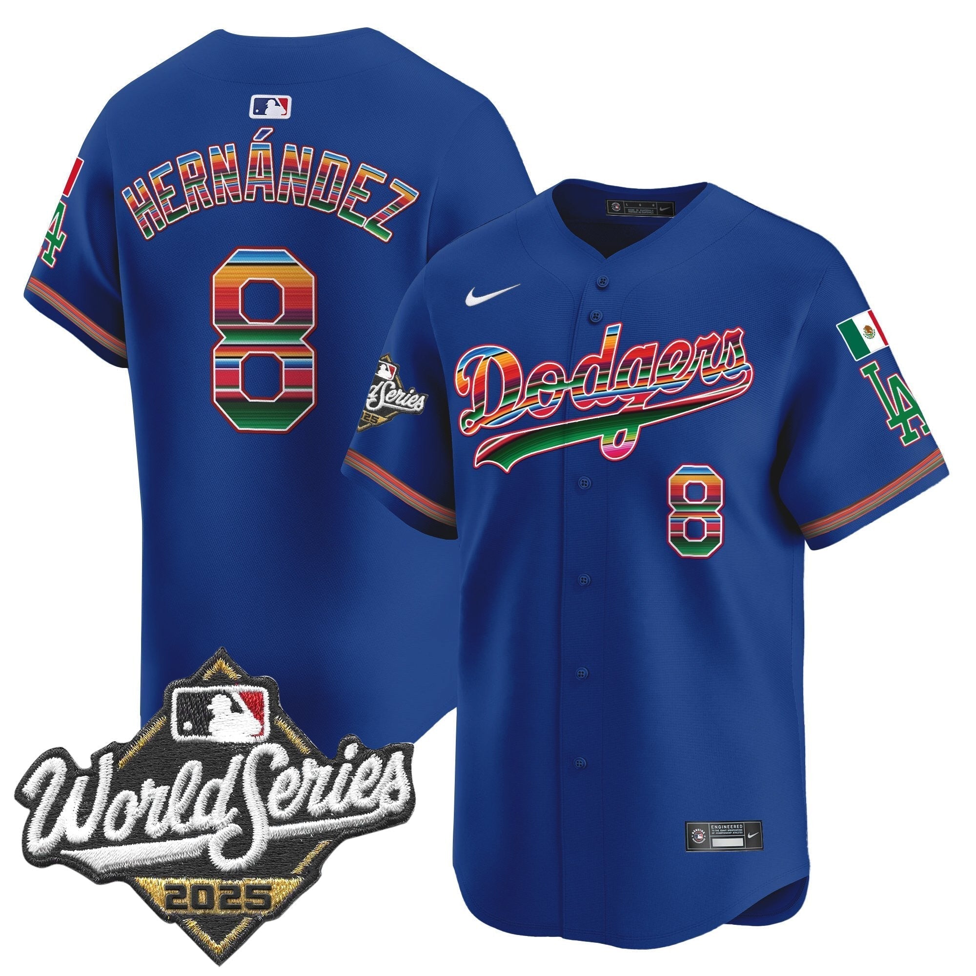 Dodgers Mexico 2025 World Series Vapor Premier Limited Jersey - All Stitched