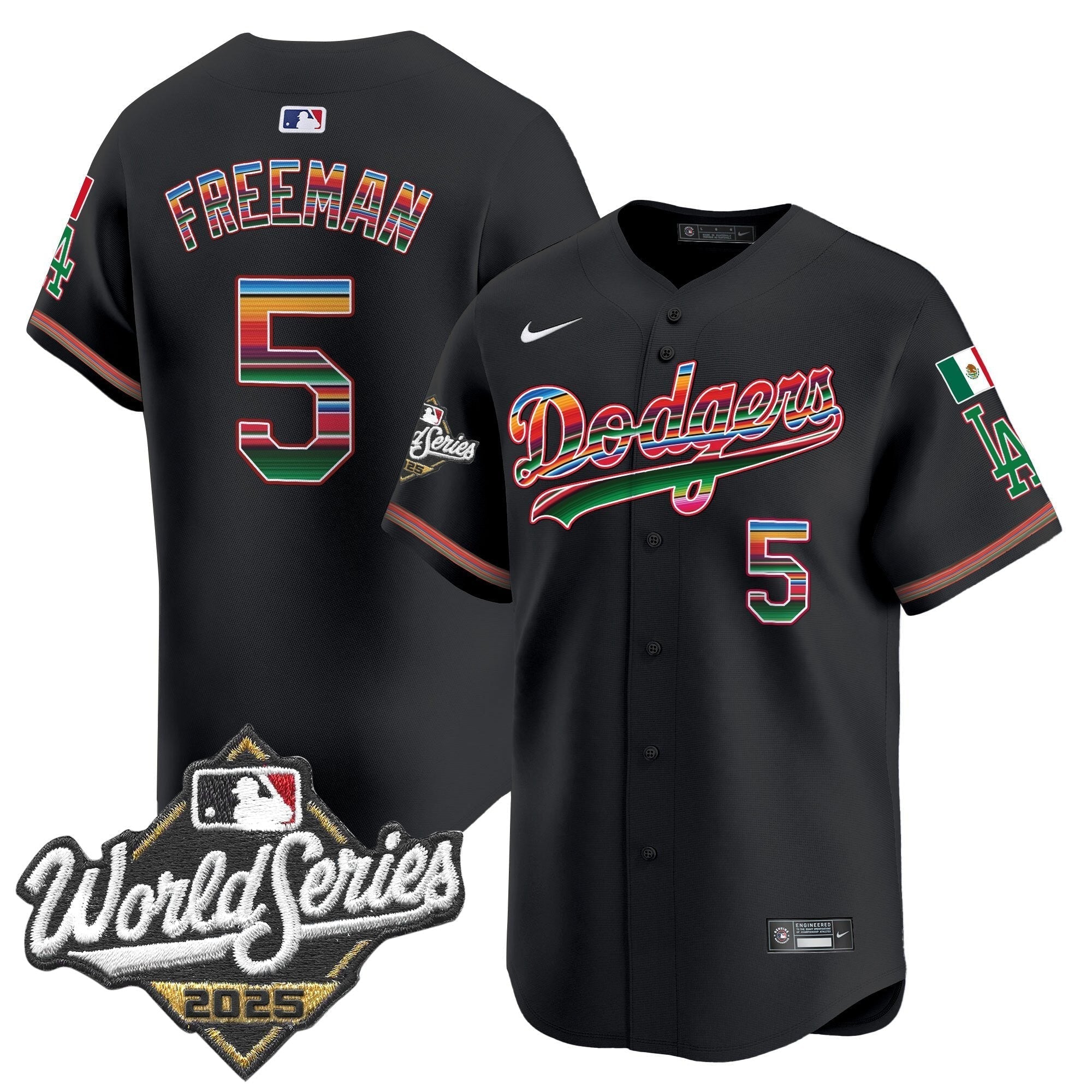 Dodgers Mexico 2025 World Series Vapor Premier Limited Jersey - All Stitched