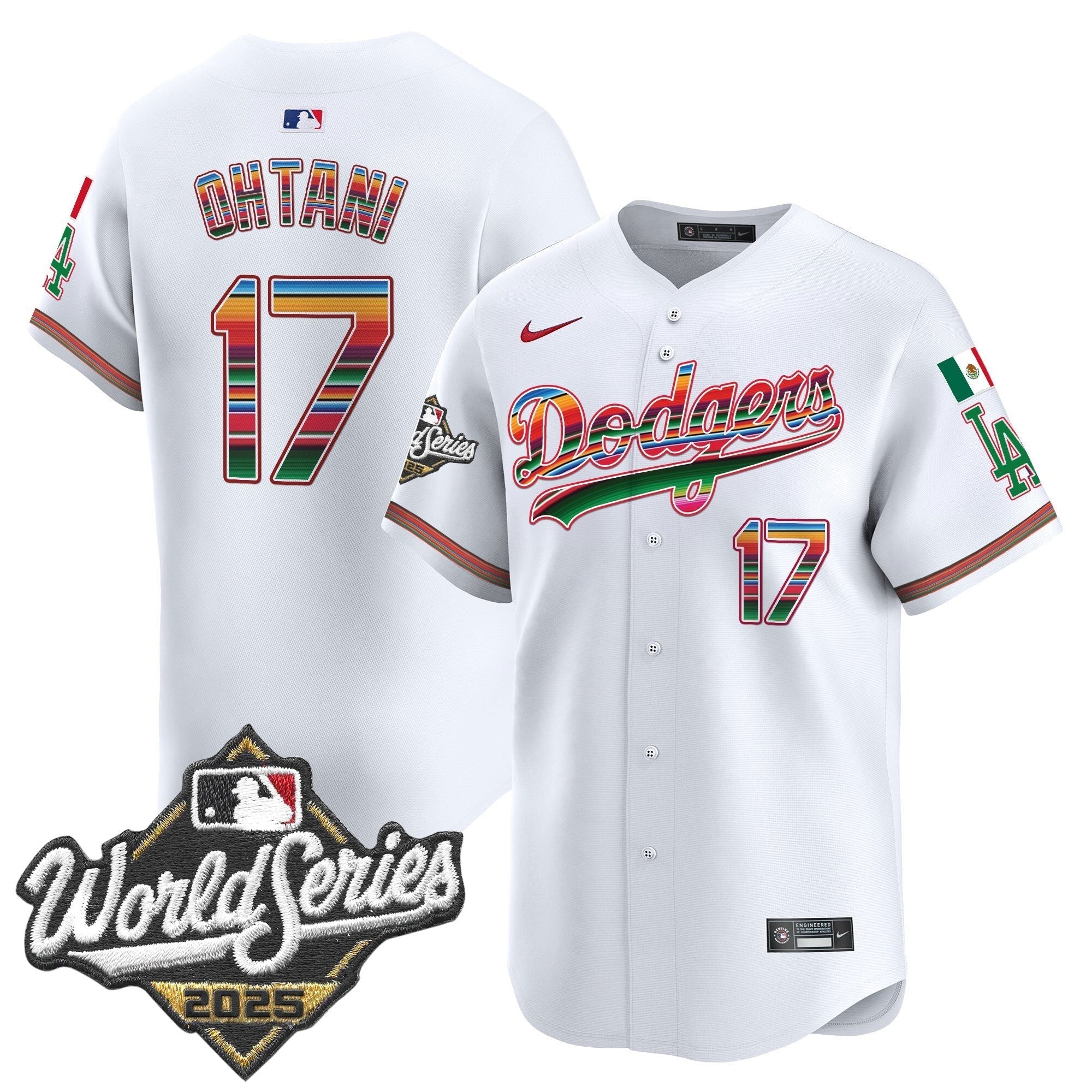 Dodgers Mexico 2025 World Series Vapor Premier Limited Jersey - All Stitched
