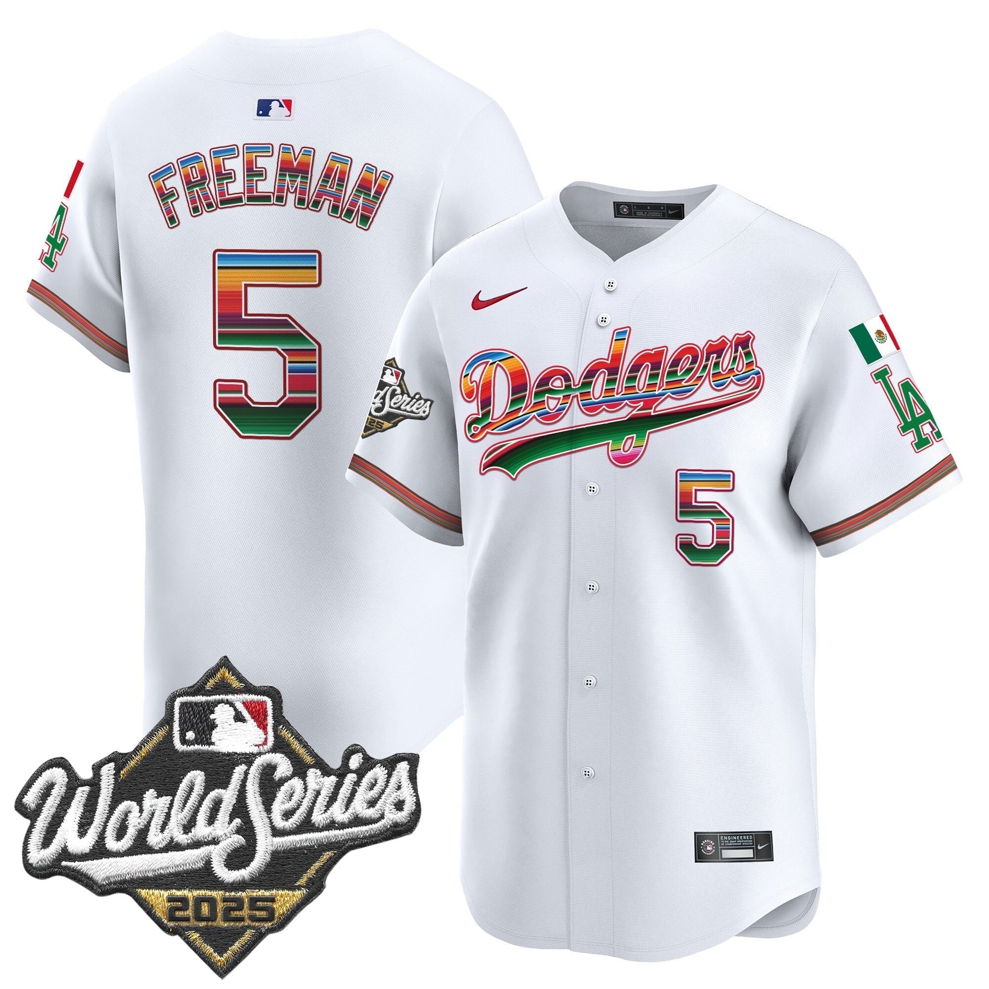 Dodgers Mexico 2025 World Series Vapor Premier Limited Jersey - All Stitched