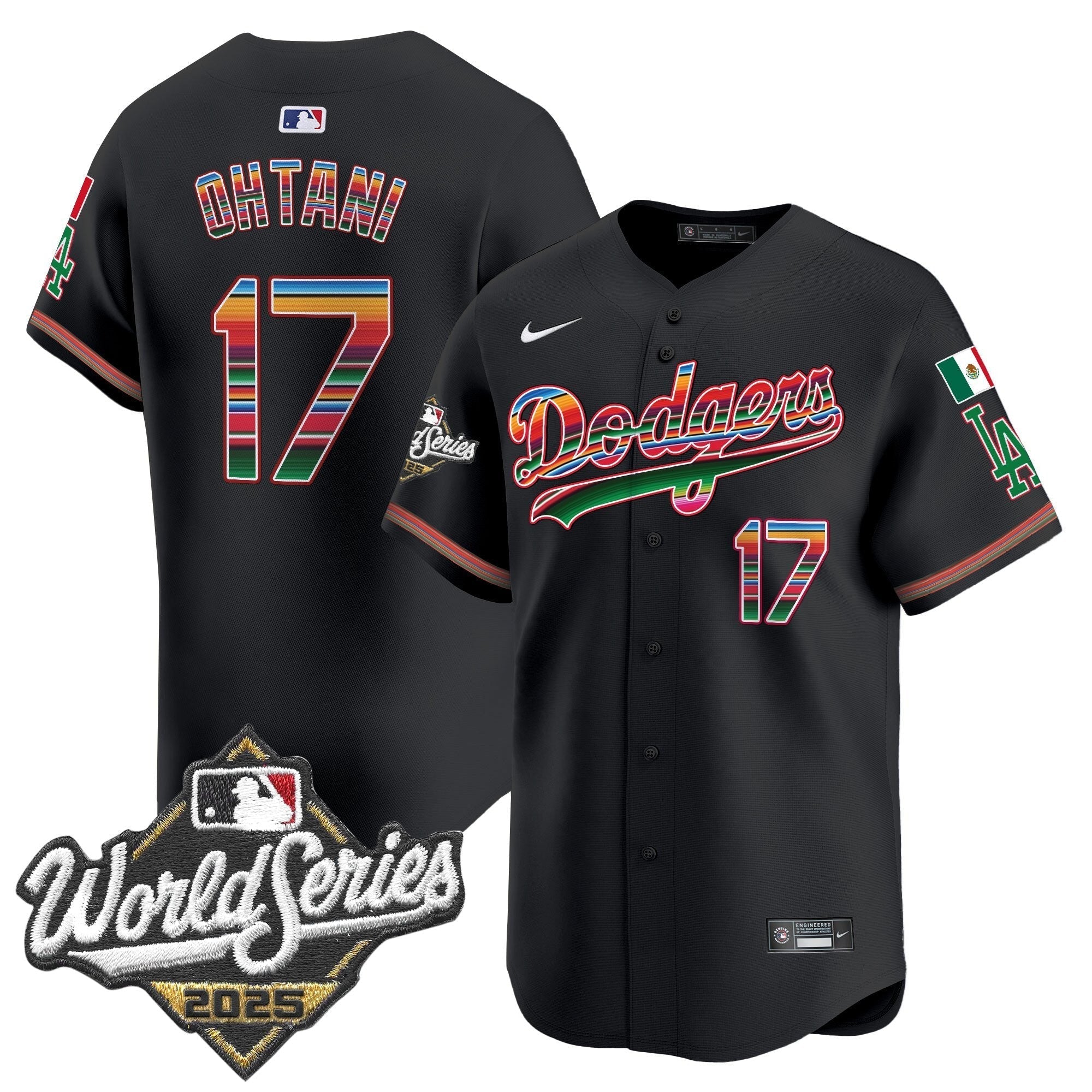 Dodgers Mexico 2025 World Series Vapor Premier Limited Jersey - All Stitched