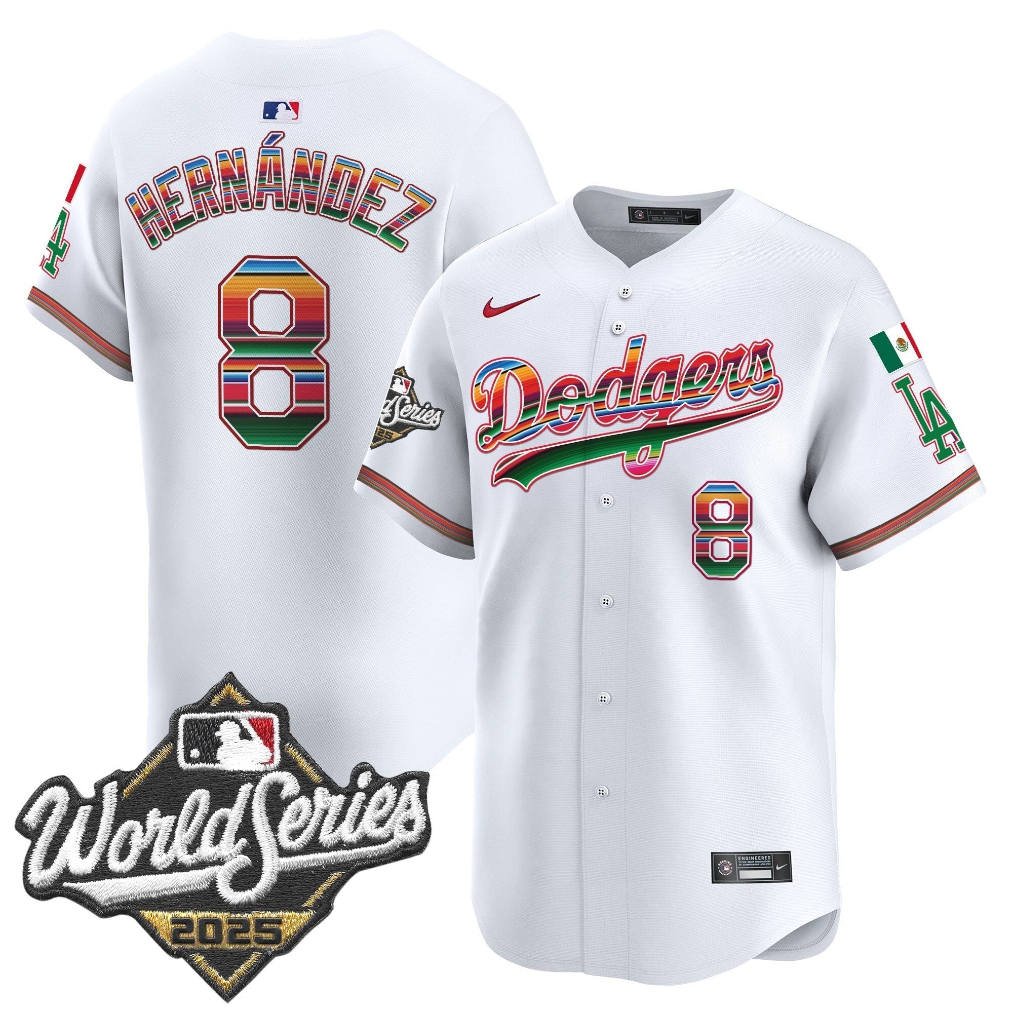 Dodgers Mexico 2025 World Series Vapor Premier Limited Jersey - All Stitched