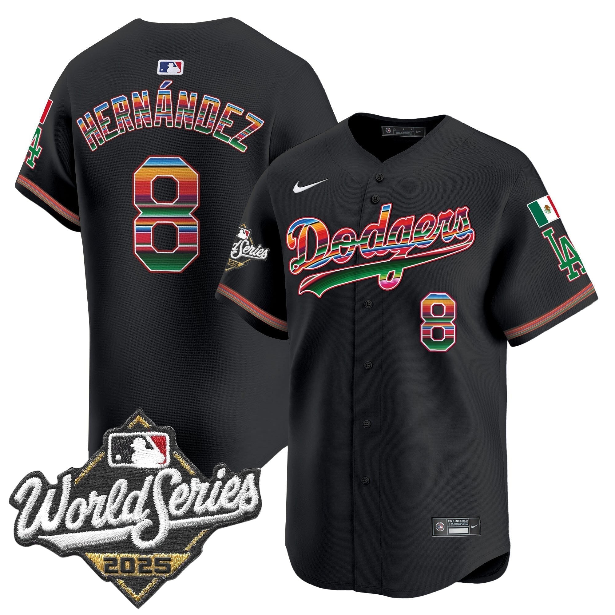 Dodgers Mexico 2025 World Series Vapor Premier Limited Jersey - All Stitched