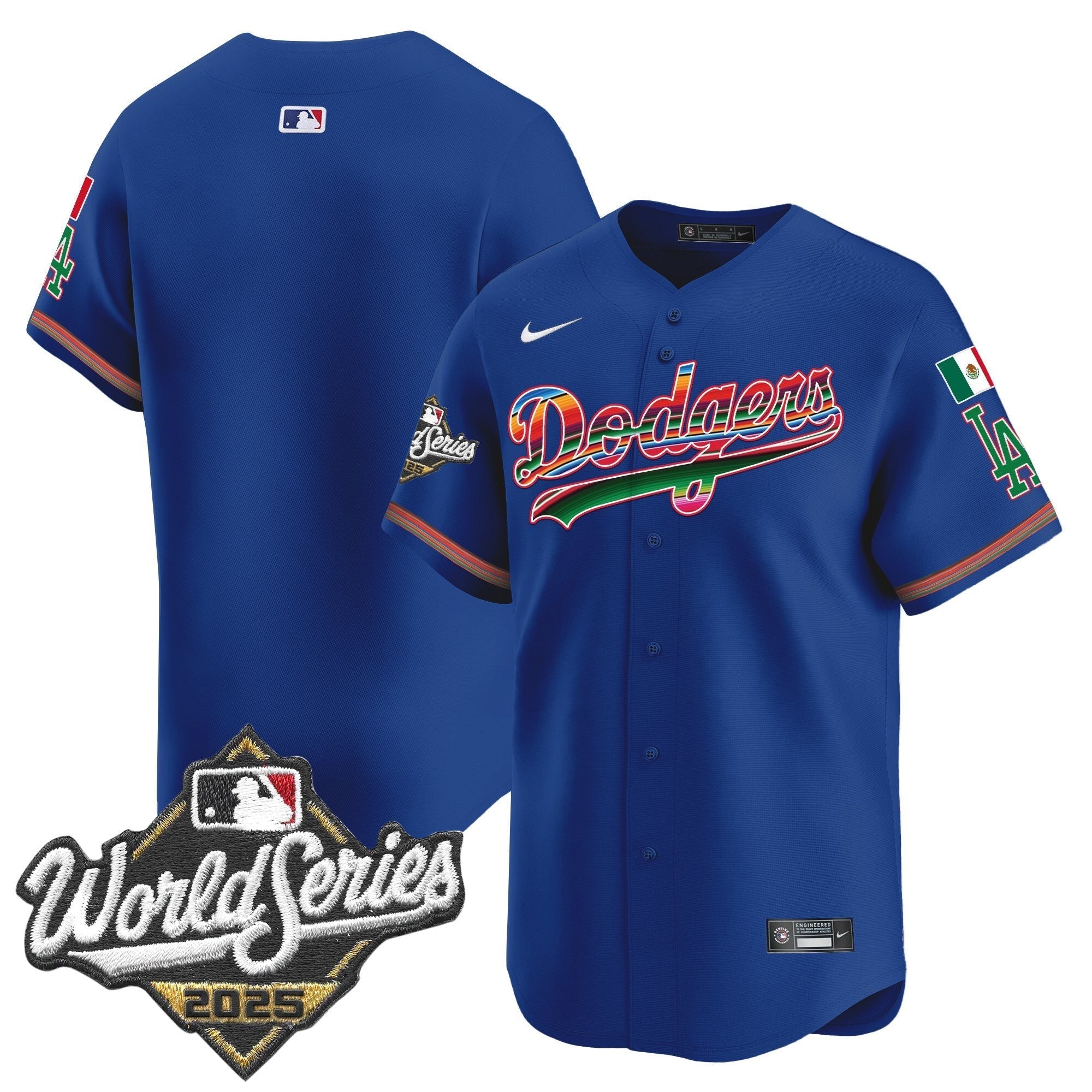 Dodgers Mexico 2025 World Series Vapor Premier Limited Jersey - All Stitched