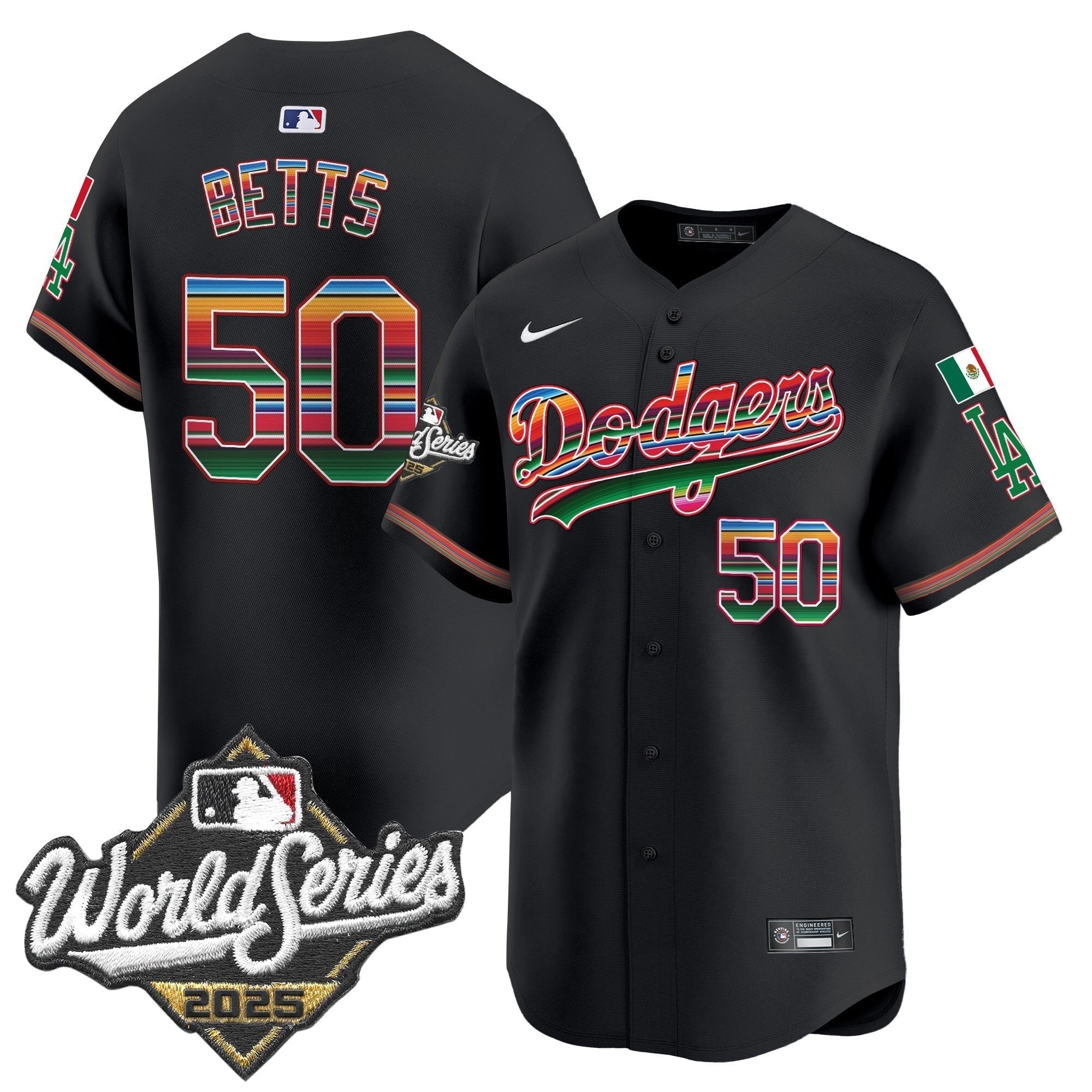 Dodgers Mexico 2025 World Series Vapor Premier Limited Jersey - All Stitched