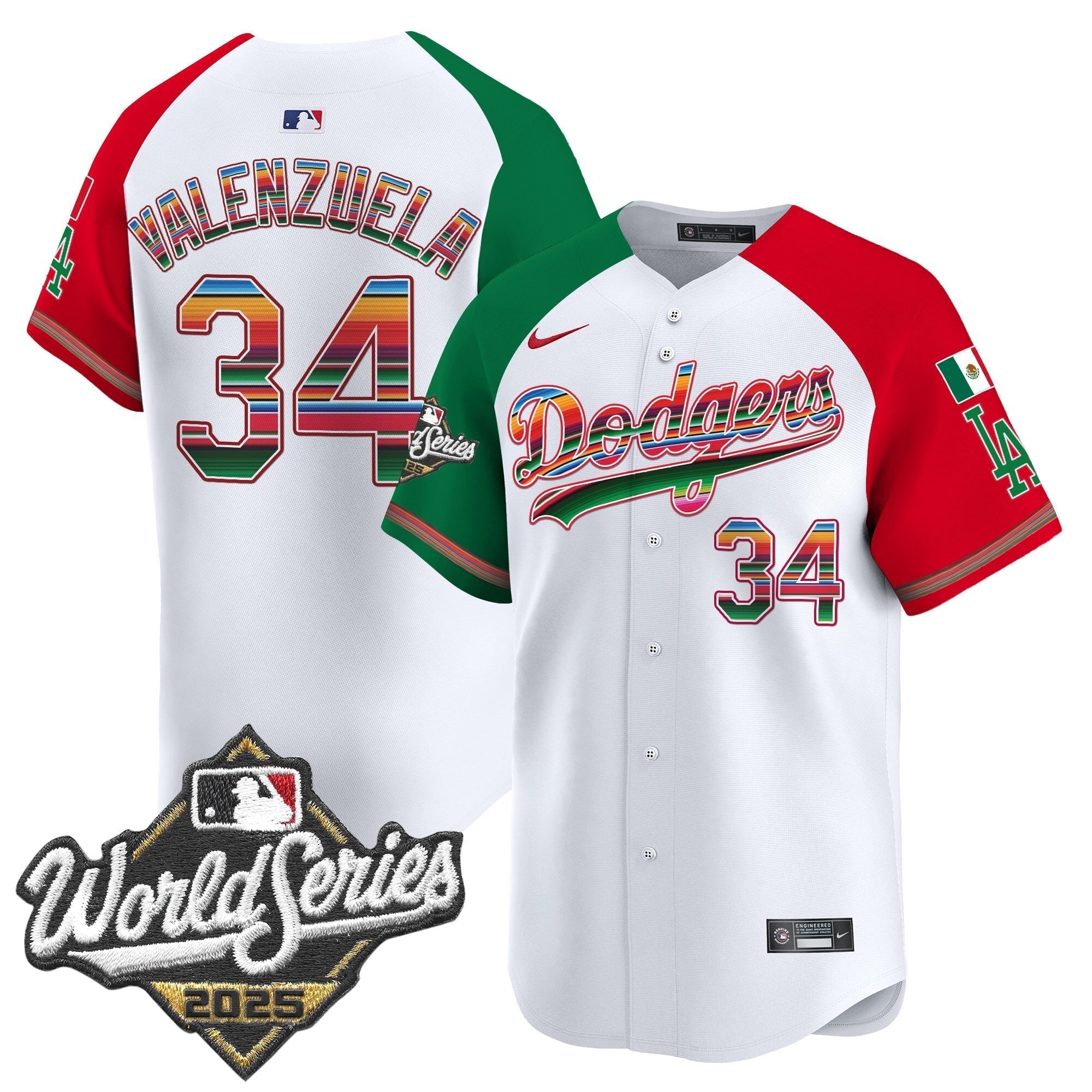 Dodgers Mexico 2025 World Series Vapor Premier Limited Jersey - All Stitched