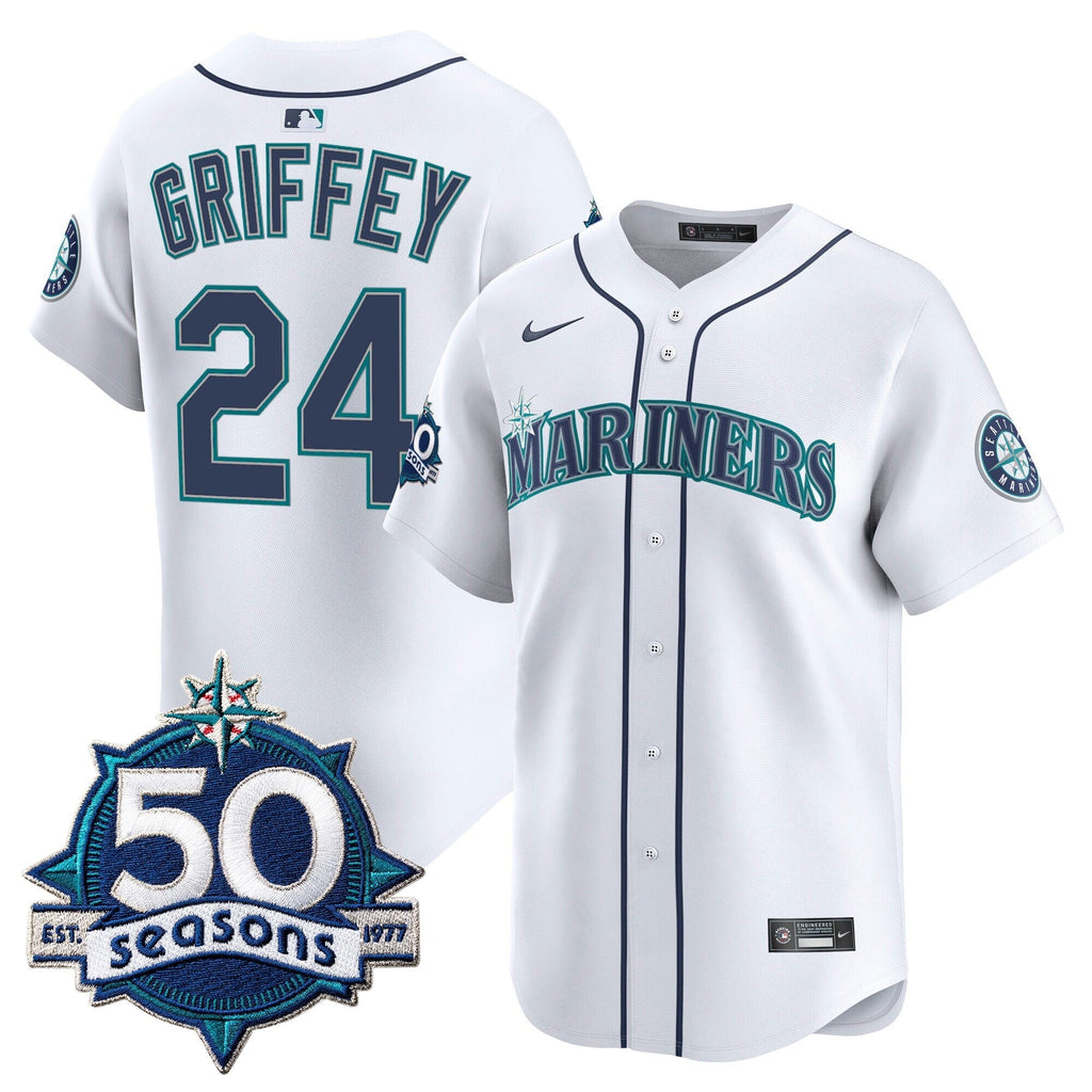 SEA 50 Seasons Patch Vapor Premier Limited Jersey - Stitched