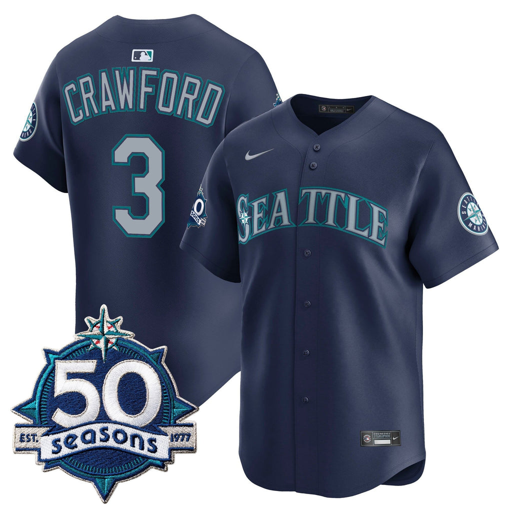 SEA 50 Seasons Patch Vapor Premier Limited Jersey - Stitched