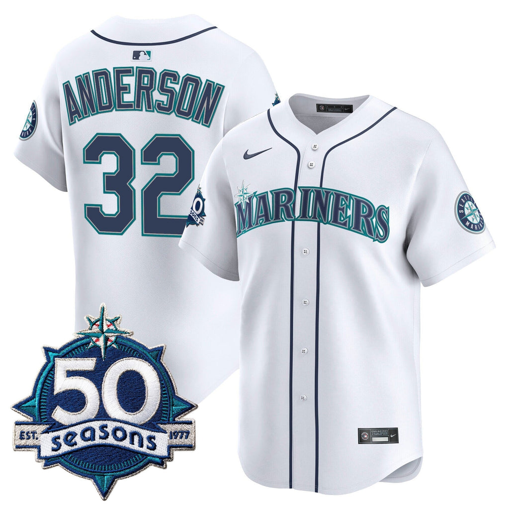 SEA 50 Seasons Patch Vapor Premier Limited Jersey - Stitched