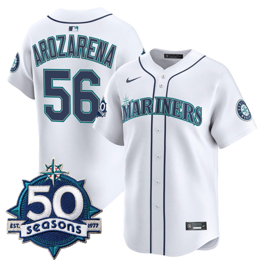 SEA 50 Seasons Patch Vapor Premier Limited Jersey - Stitched