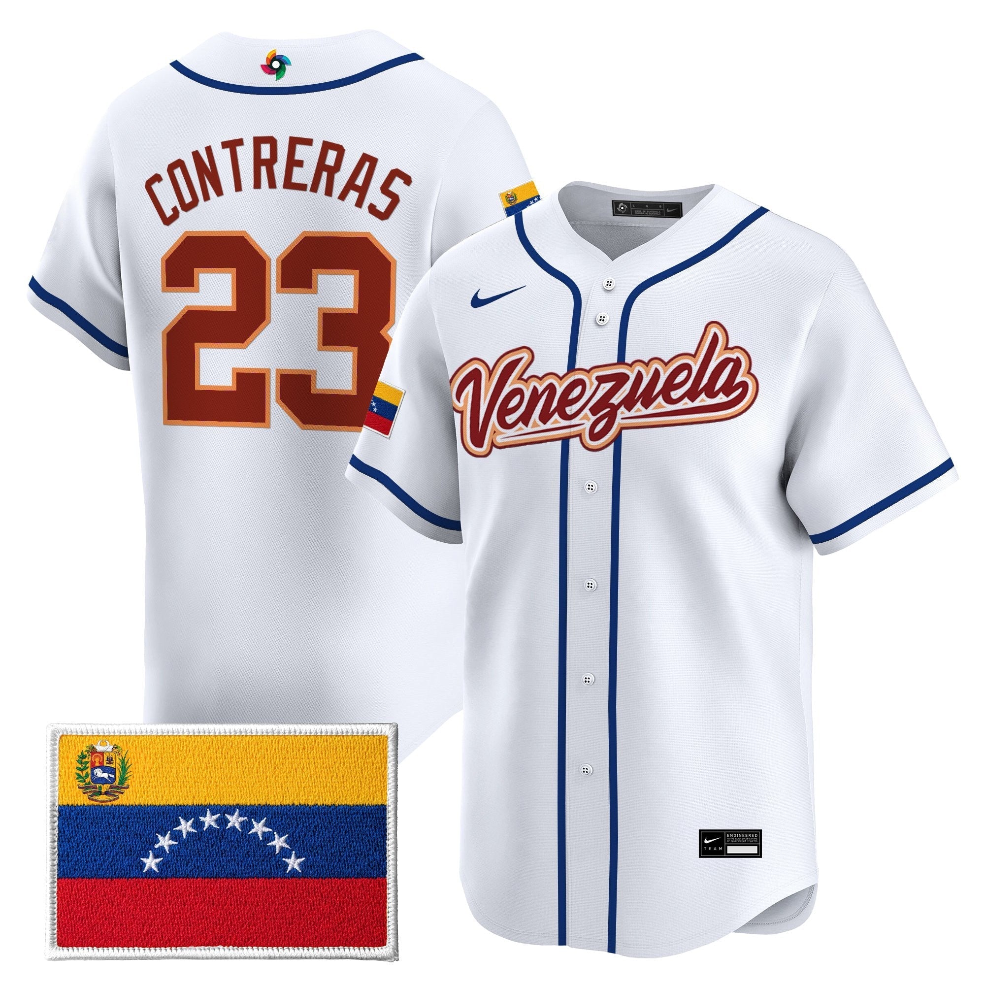 Team Venezuela World Baseball Classic Gold Vapor Premier Jersey - Stitched