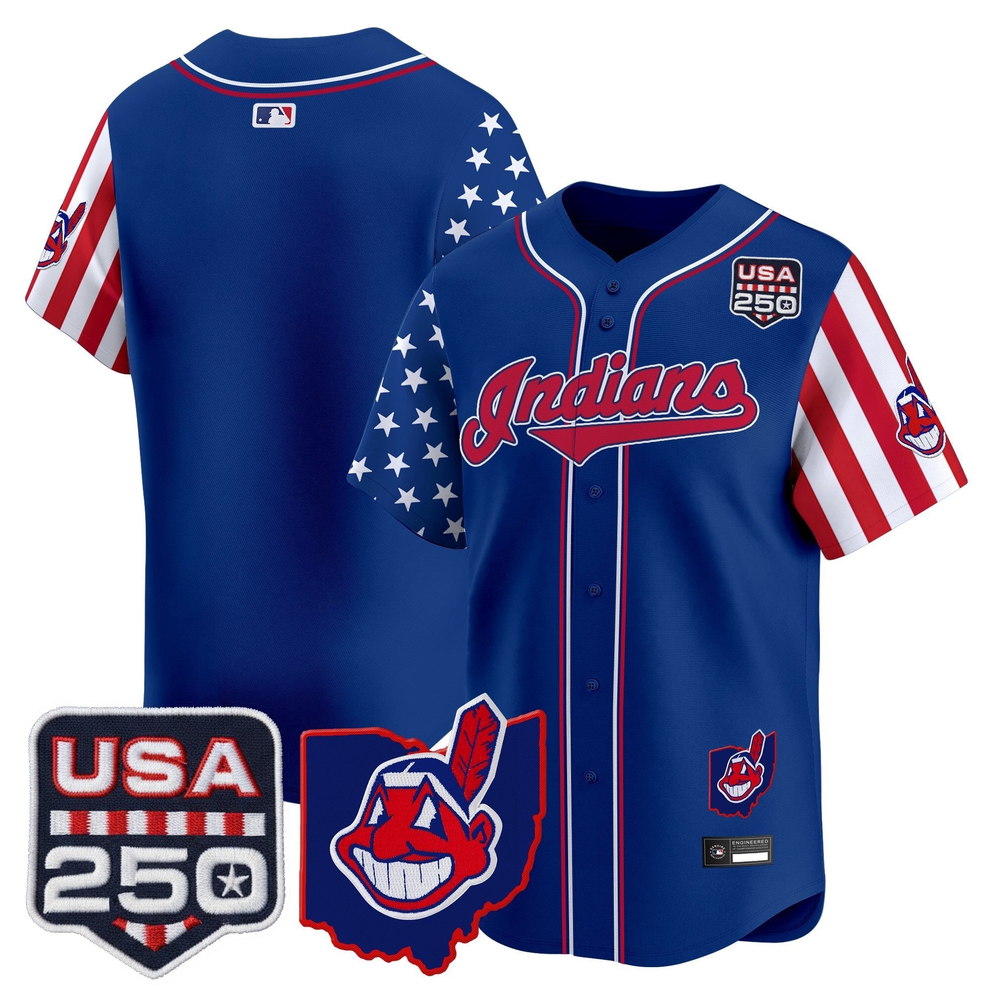 Cleveland Indians "America250 Edition" Vapor Premier Limited Jersey - Stitched