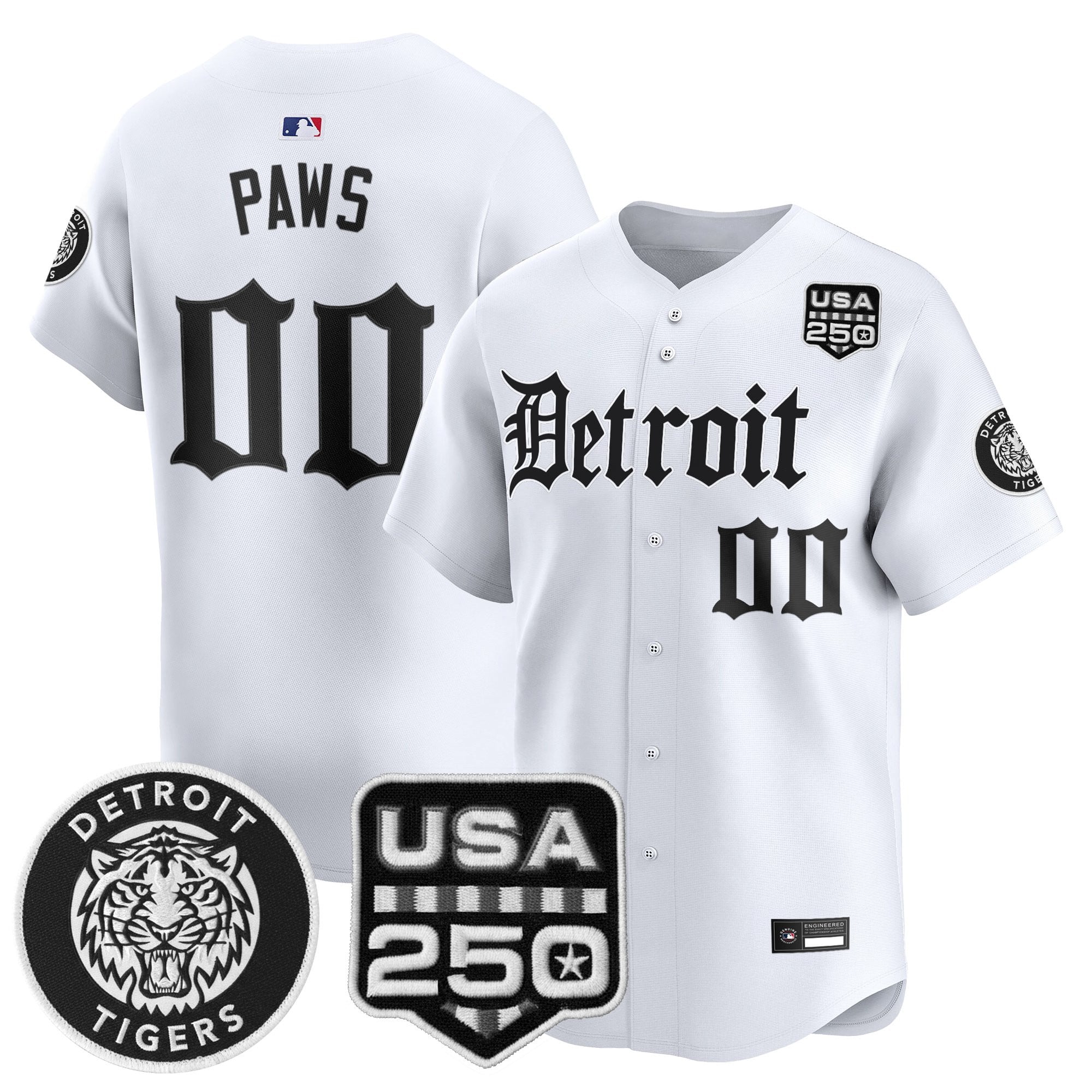 DET ‘Gothic Edition’ Vapor Premier Limited Jersey - Stitched