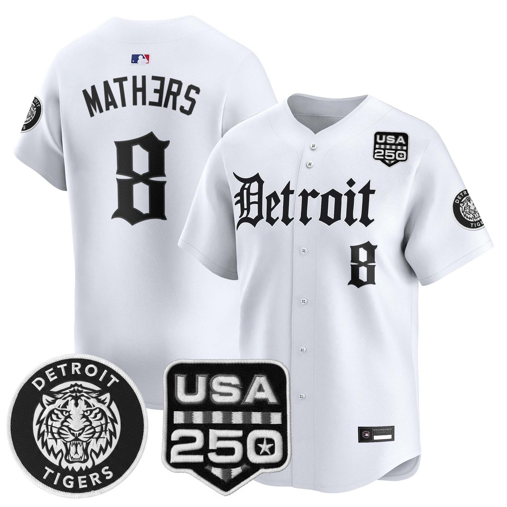 DET ‘Gothic Edition’ Vapor Premier Limited Jersey - Stitched