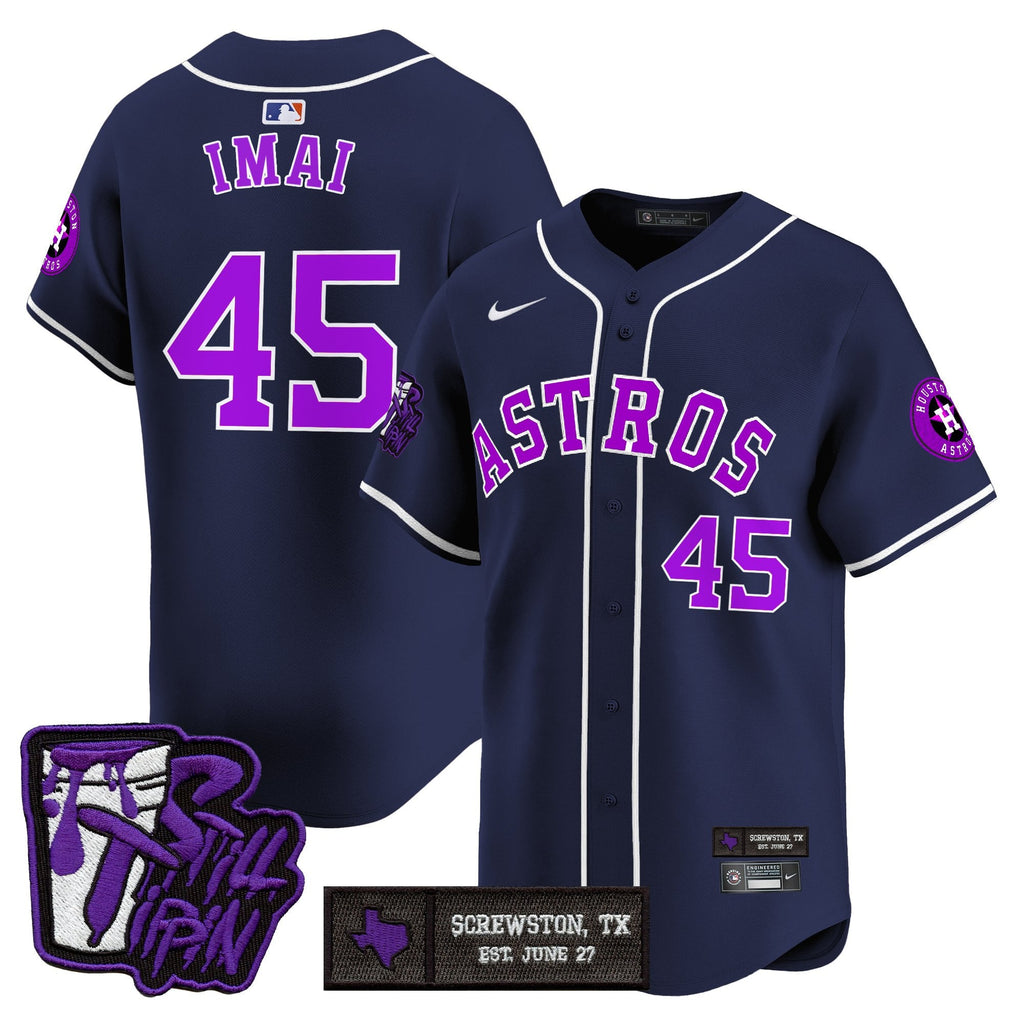 HOU DJ Screw Still Tippin Purple Patch Vapor Premier Limited Jersey - Stitched