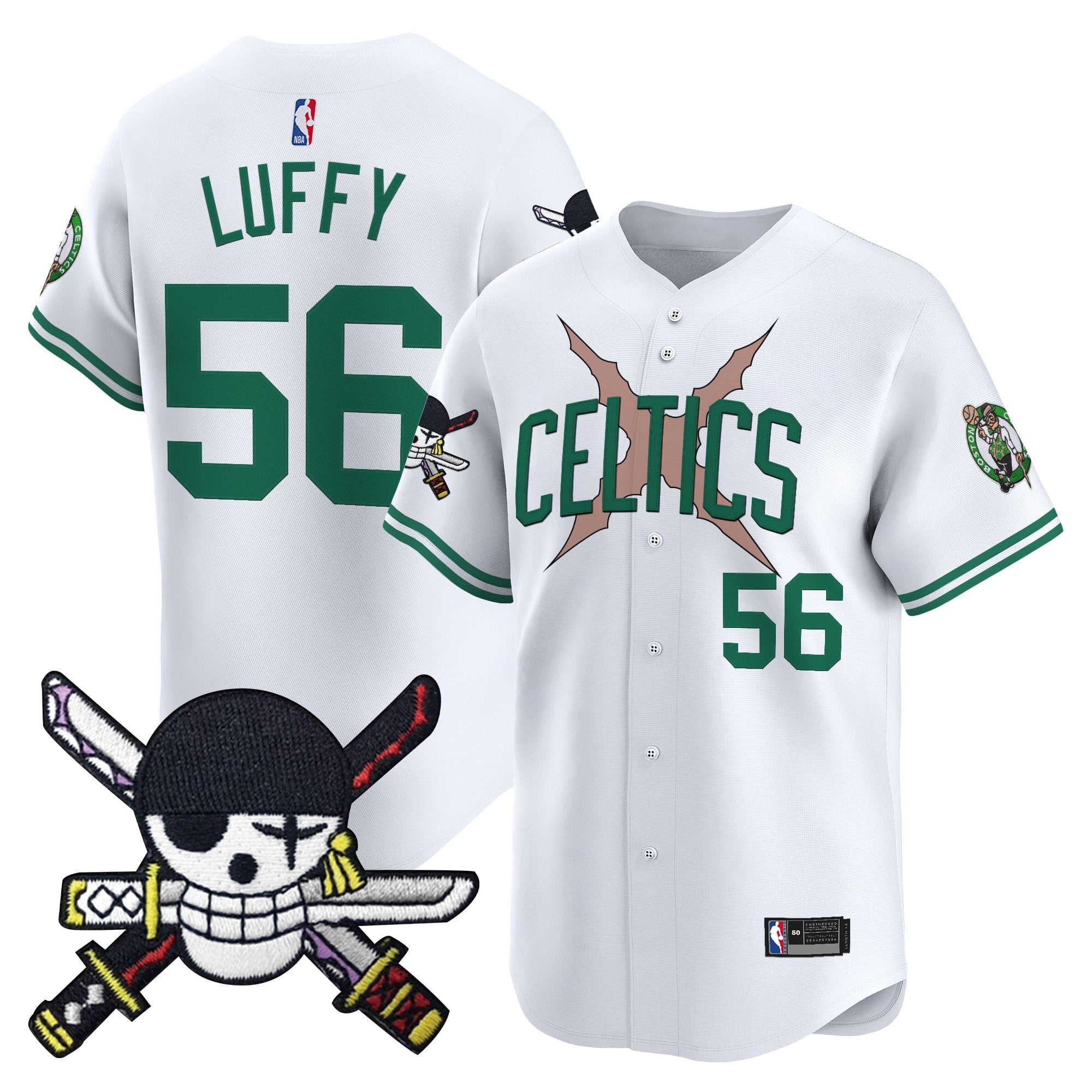 BOS x  OP Patch Vapor Baseball Jersey - Zoro Edition - Stitched