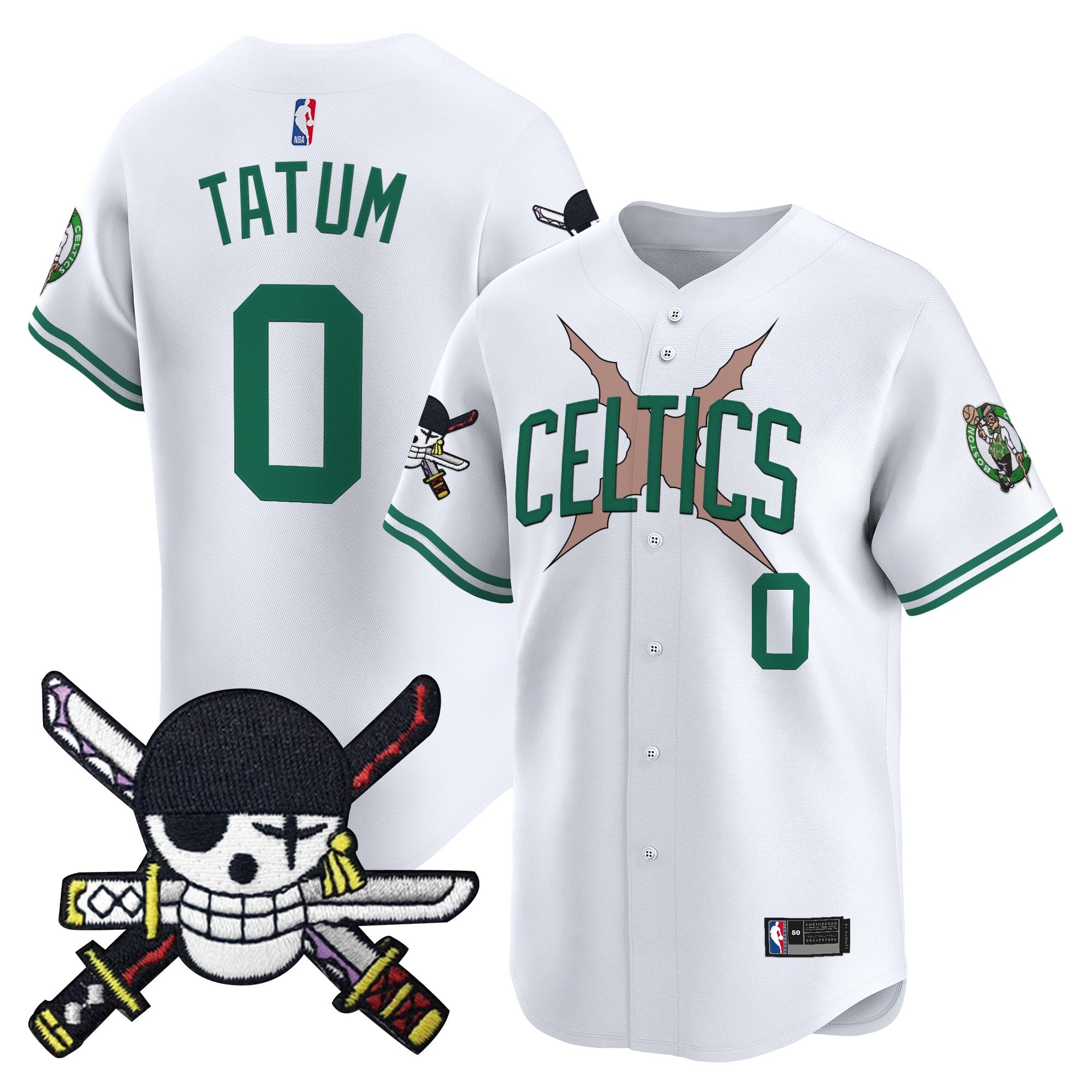 BOS x  OP Patch Vapor Baseball Jersey - Zoro Edition - Stitched