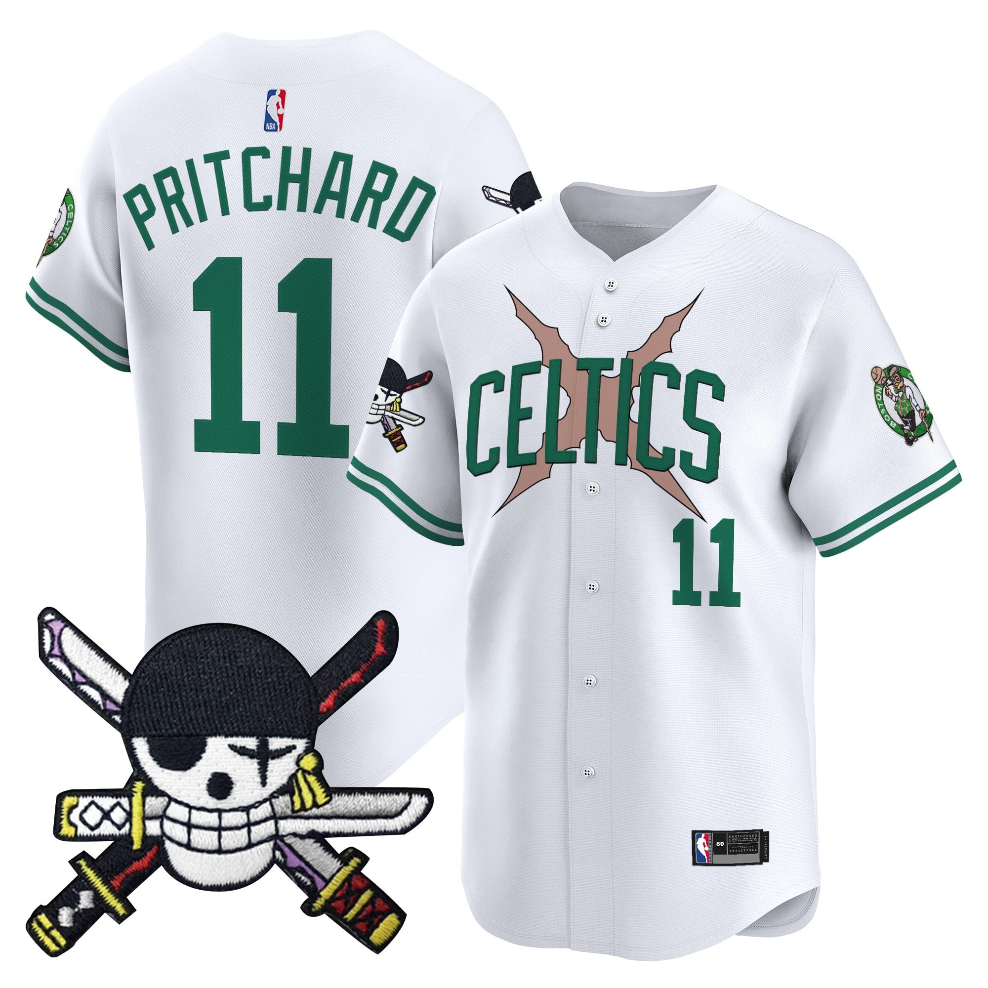 BOS x  OP Patch Vapor Baseball Jersey - Zoro Edition - Stitched