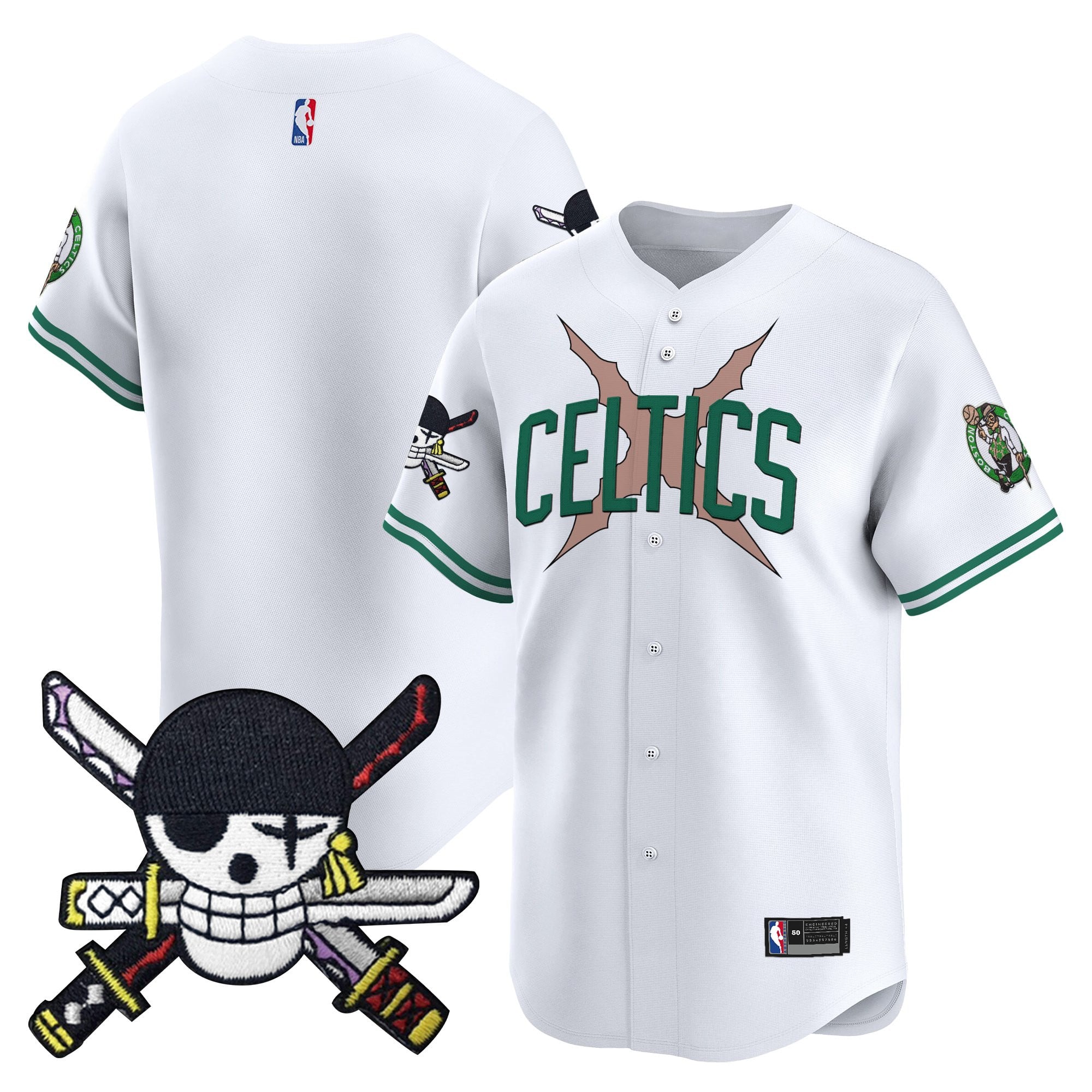 BOS x  OP Patch Vapor Baseball Jersey - Zoro Edition - Stitched