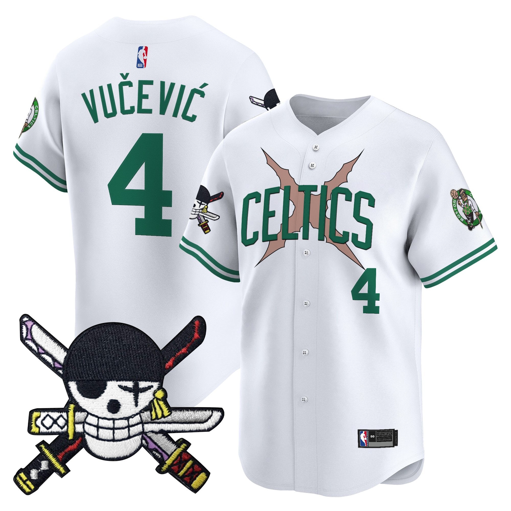 BOS x  OP Patch Vapor Baseball Jersey - Zoro Edition - Stitched