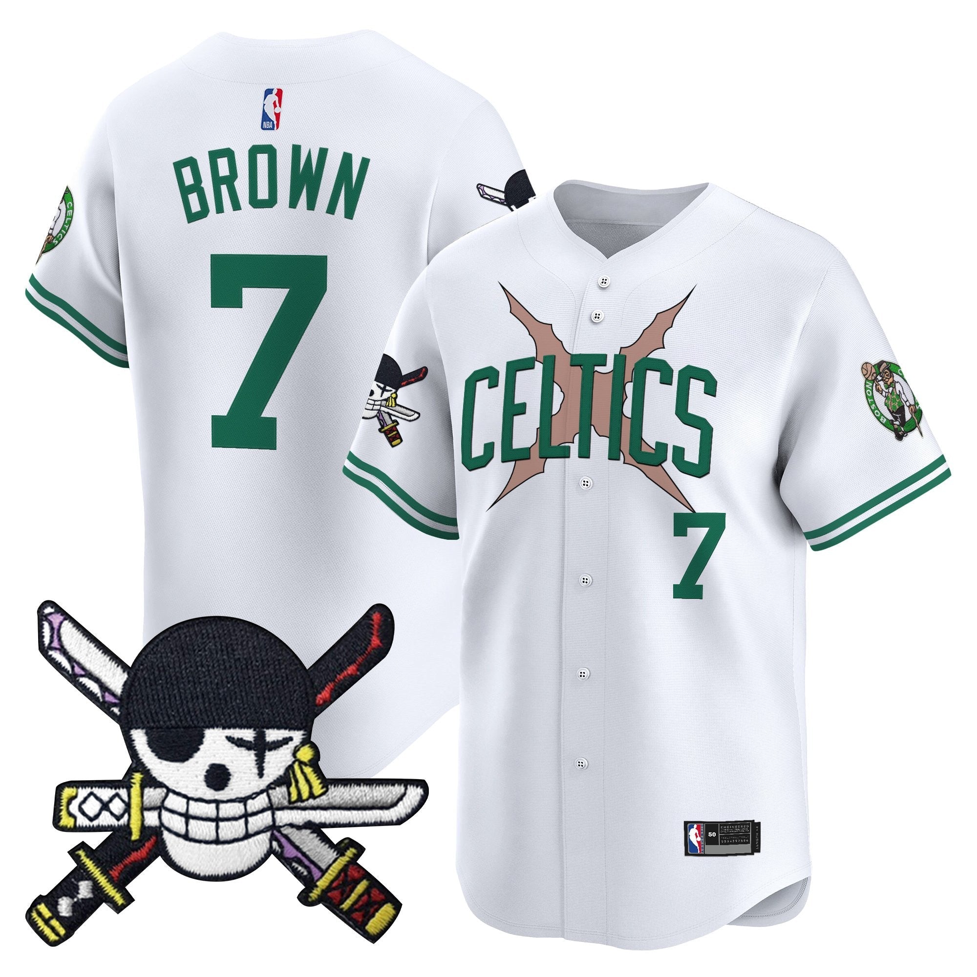 BOS x  OP Patch Vapor Baseball Jersey - Zoro Edition - Stitched