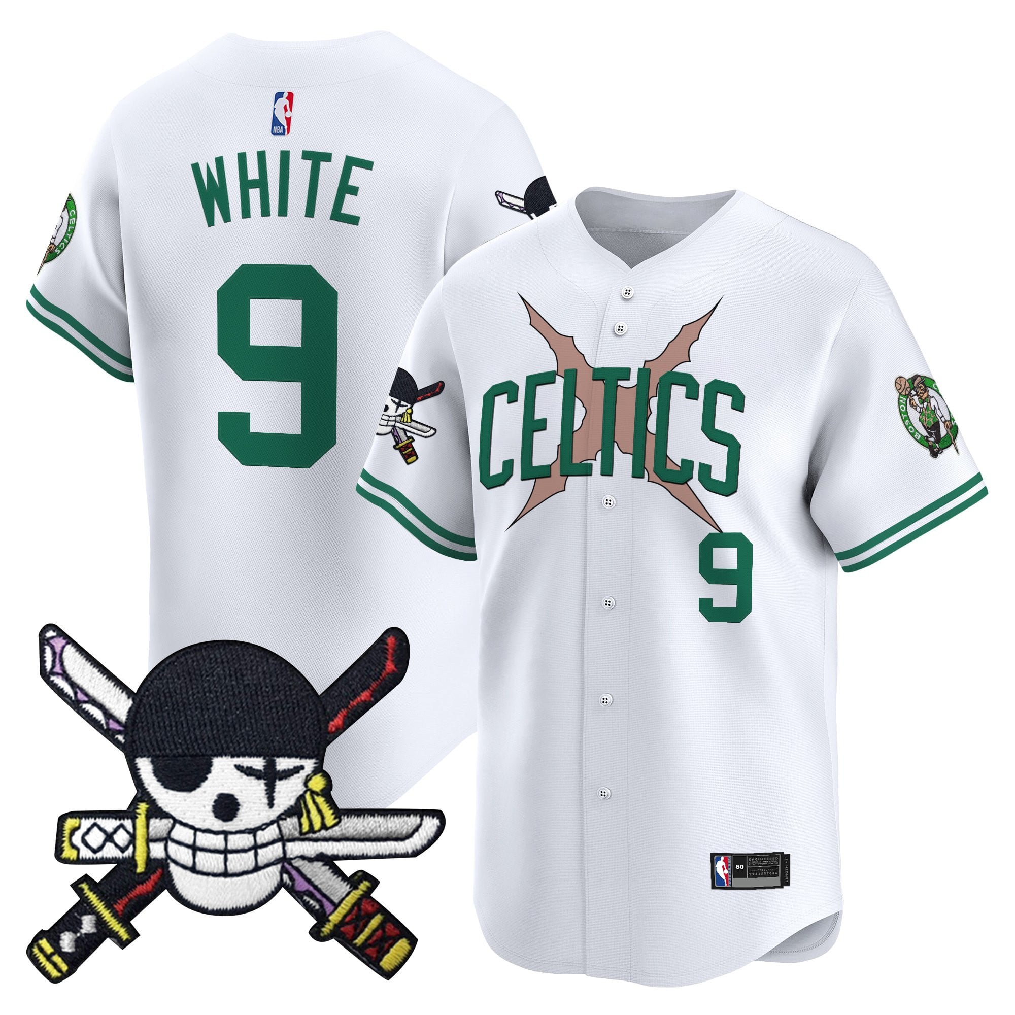BOS x  OP Patch Vapor Baseball Jersey - Zoro Edition - Stitched