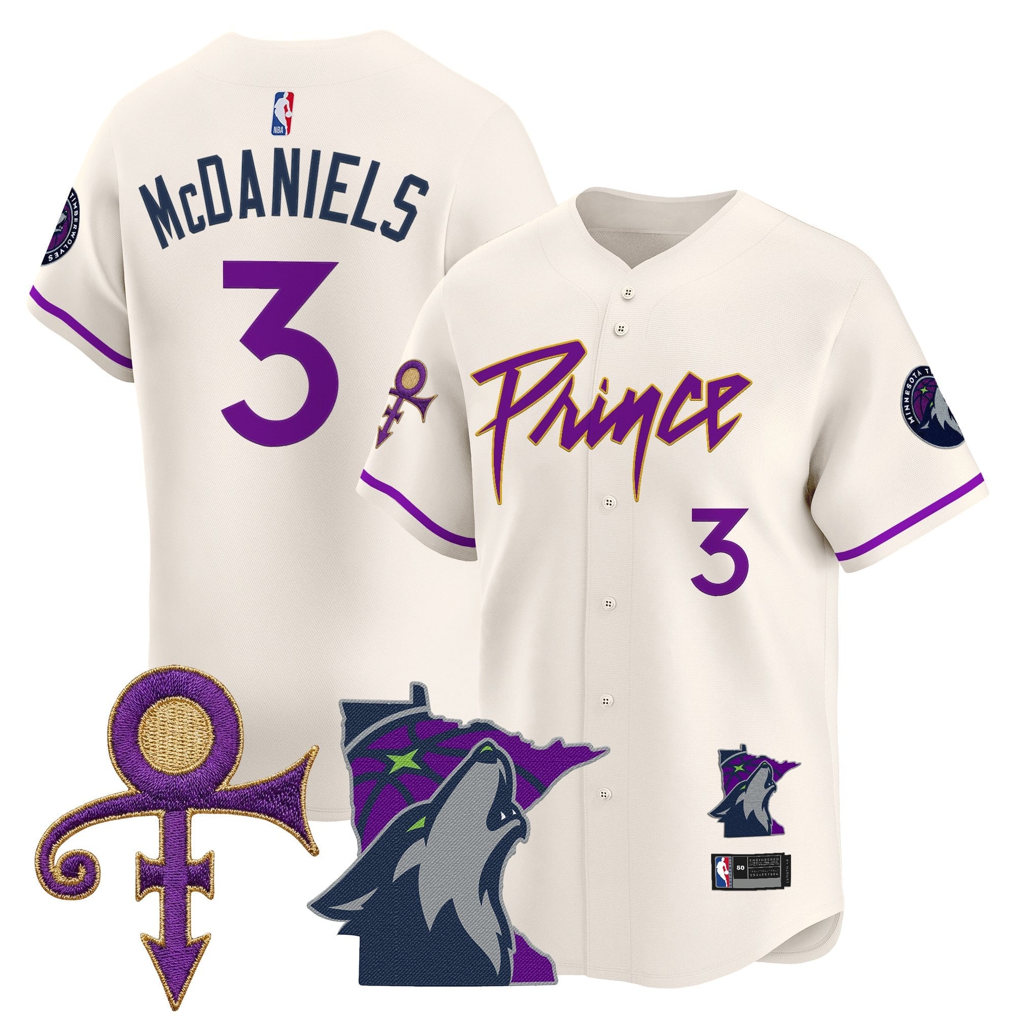 MIN Prince Patch Vapor Baseball Jersey - Stitched