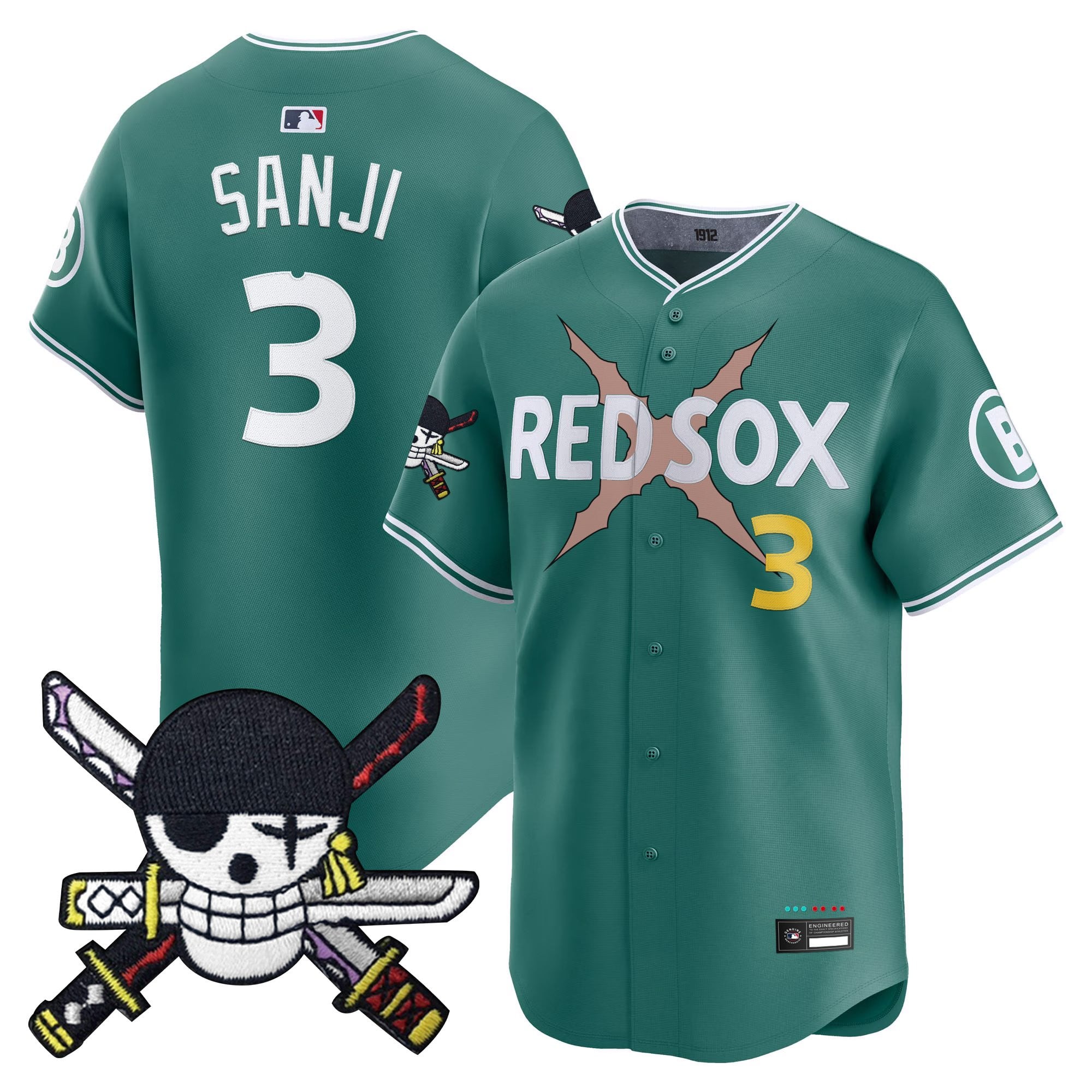 BOS x  OP Zr Patch Vapor Premier Limited Jersey - Stitched
