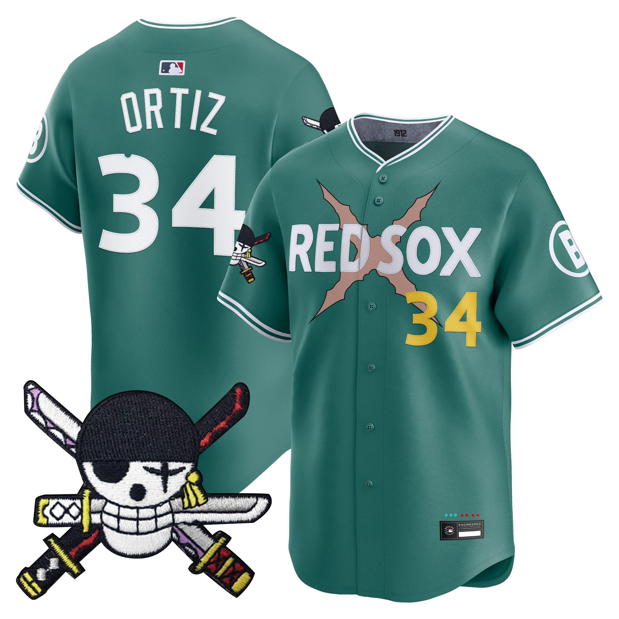 BOS x  OP Zr Patch Vapor Premier Limited Jersey - Stitched
