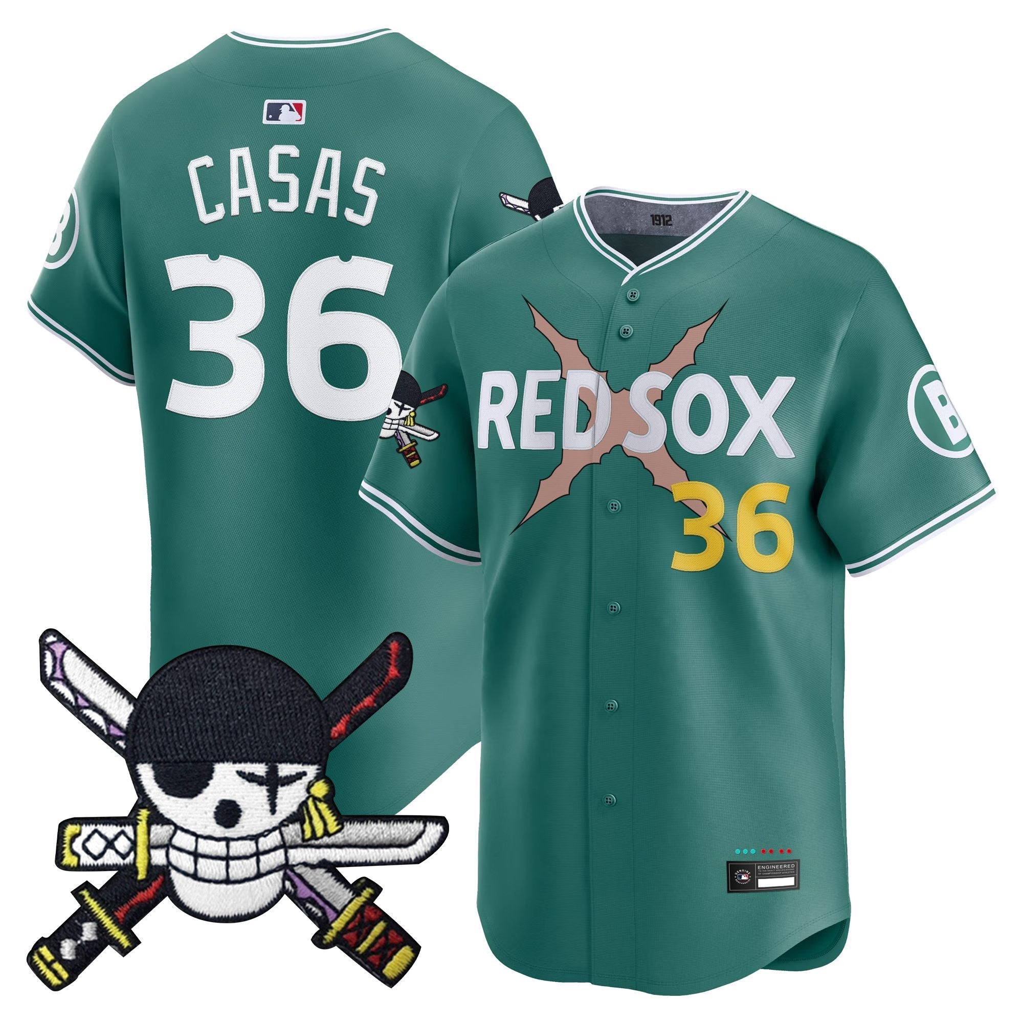 BOS x  OP Zr Patch Vapor Premier Limited Jersey - Stitched