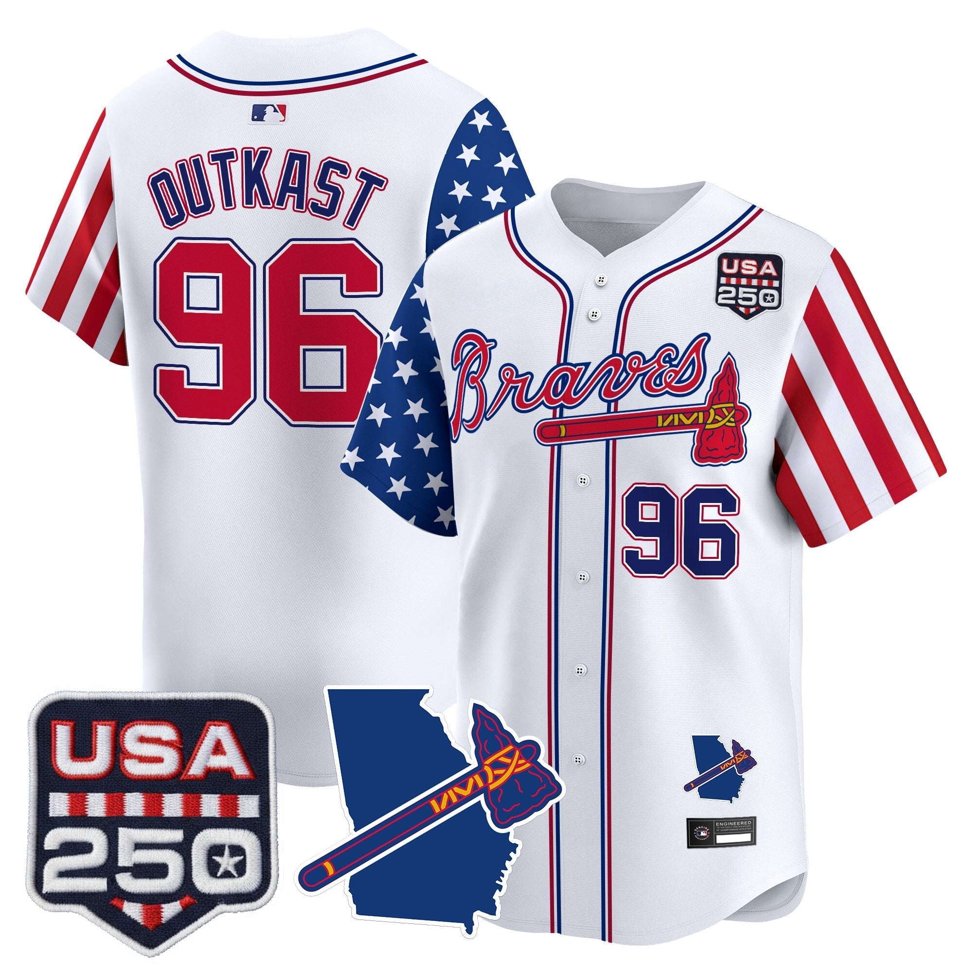 ATL "America 250 Edition" Vapor Premier Limited Jersey - Stitched