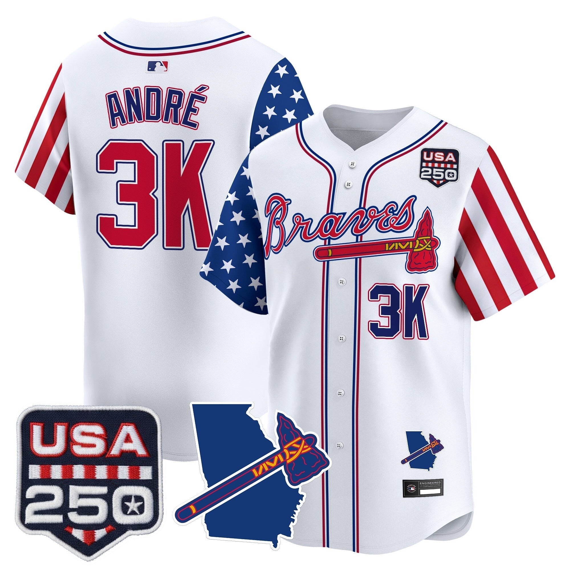 ATL "America 250 Edition" Vapor Premier Limited Jersey - Stitched