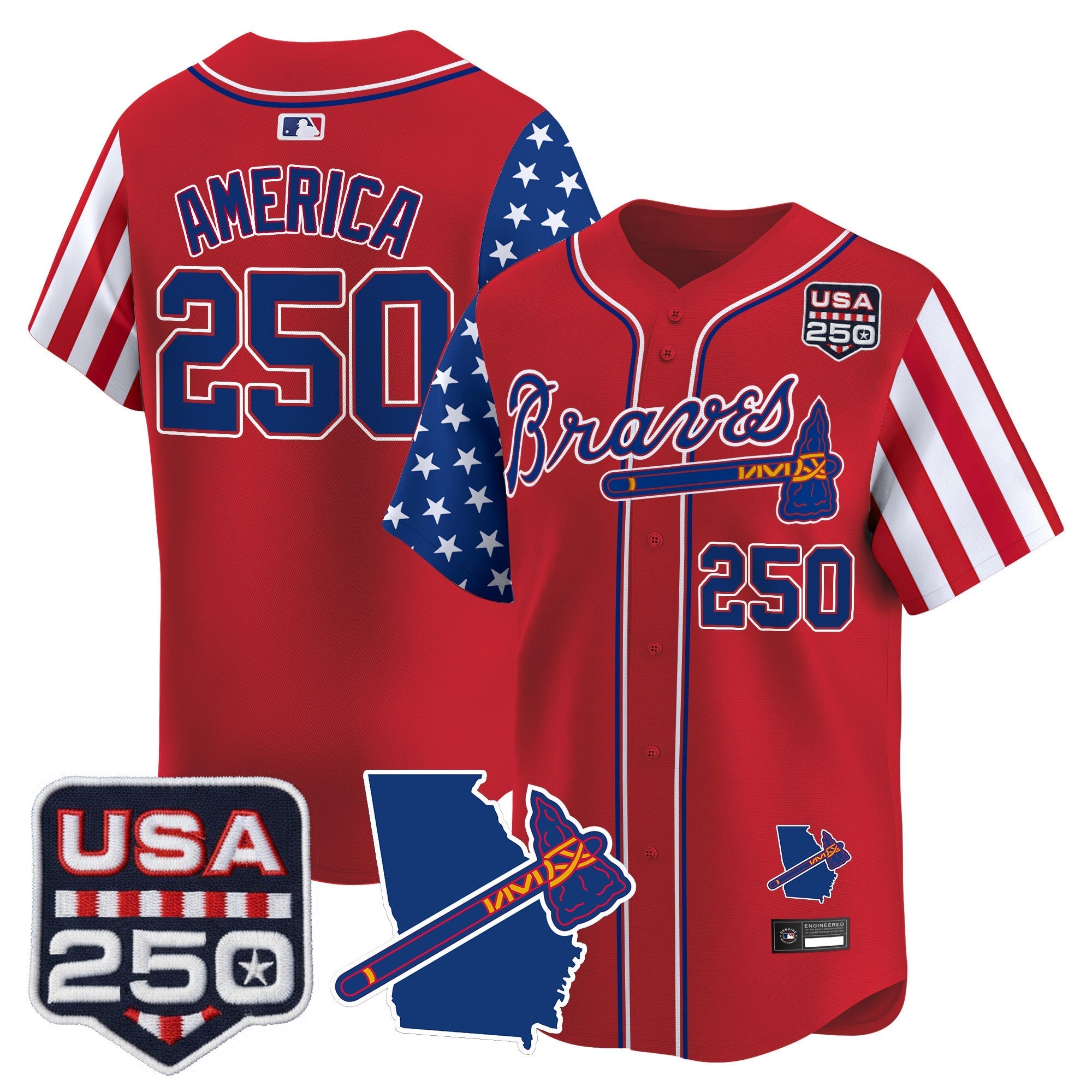 ATL "America 250 Edition" Vapor Premier Limited Jersey - Stitched