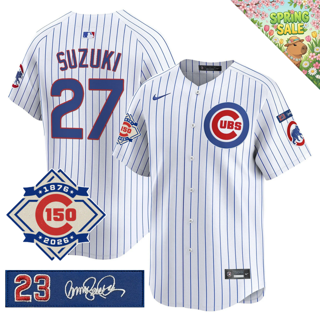 CHC 150th Anniversary & 'Ryne Sandberg Tribute' Limited Blue Jersey - Stitched